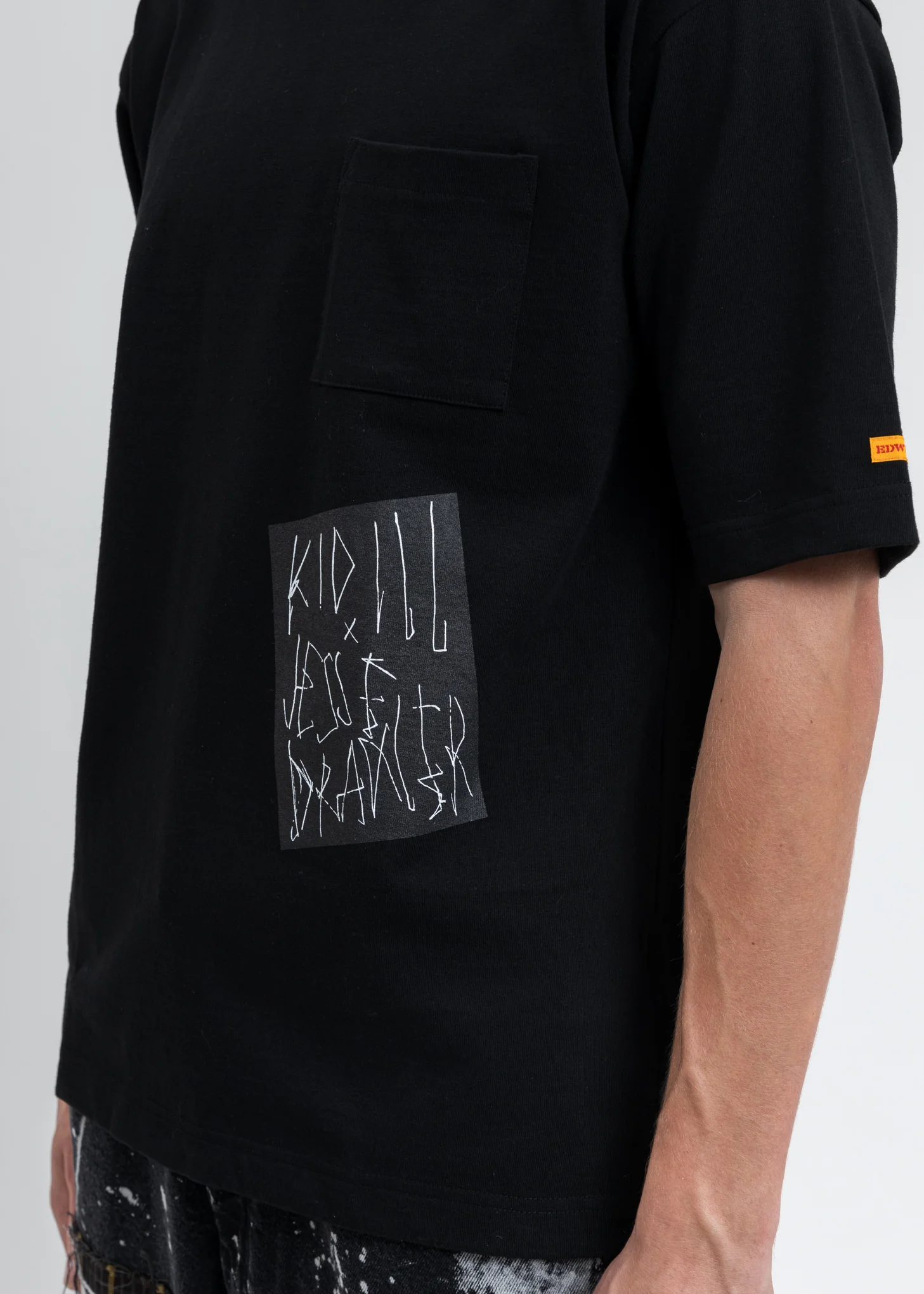 Black KIDILL × EDWIN A Mess T-Shirt - Image 4