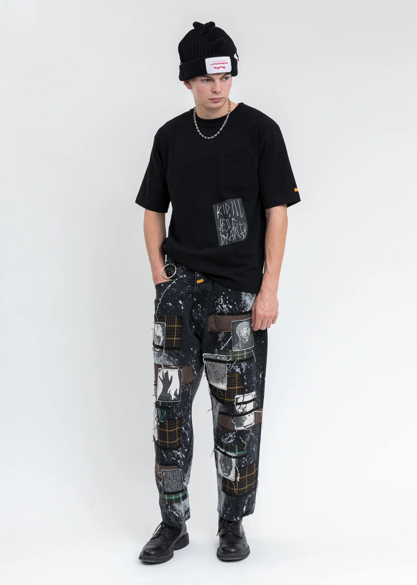 Black KIDILL × EDWIN A Mess T-Shirt - Image 5