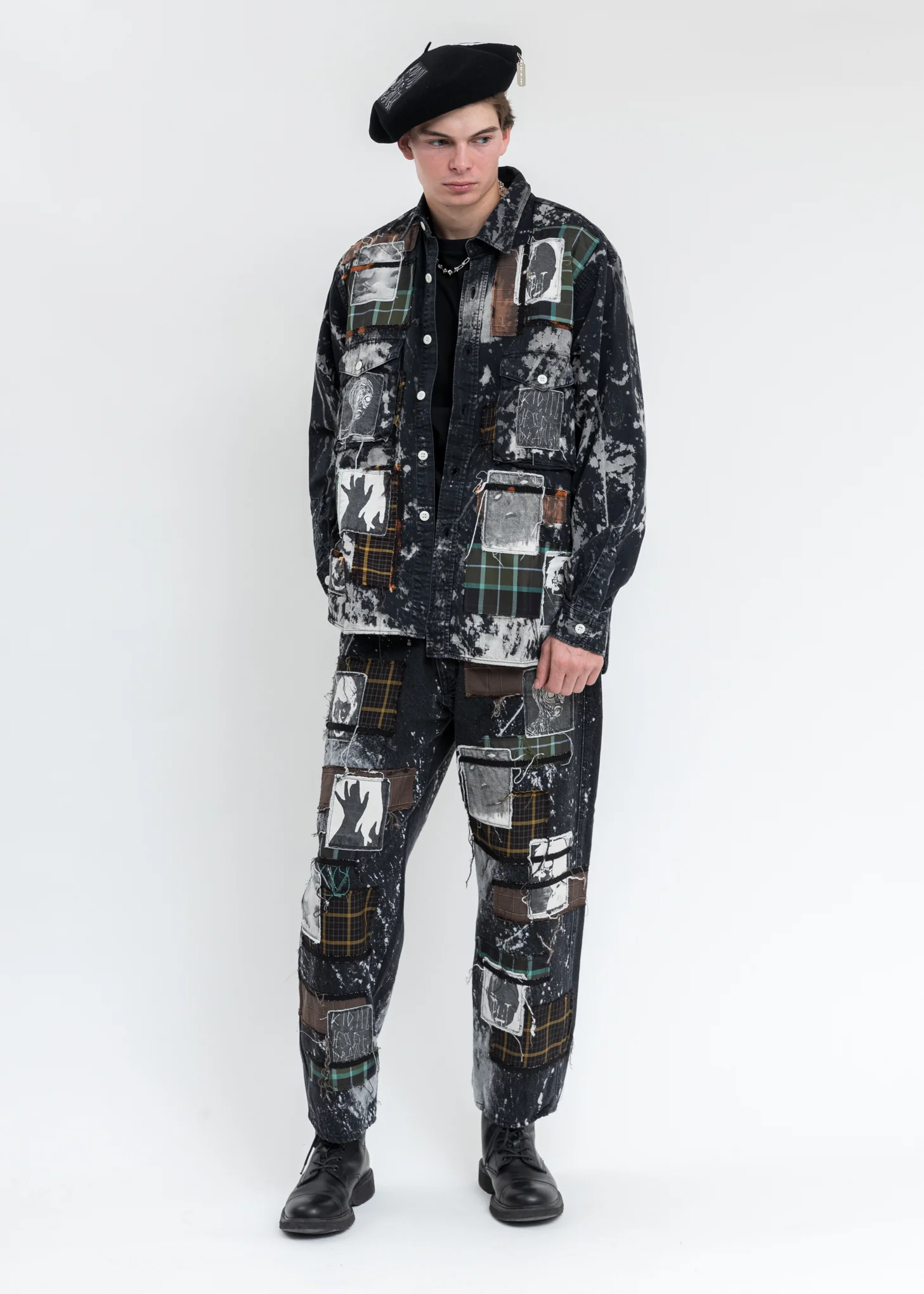 Black KIDILL × EDWIN A Mess T-Shirt - Image 6