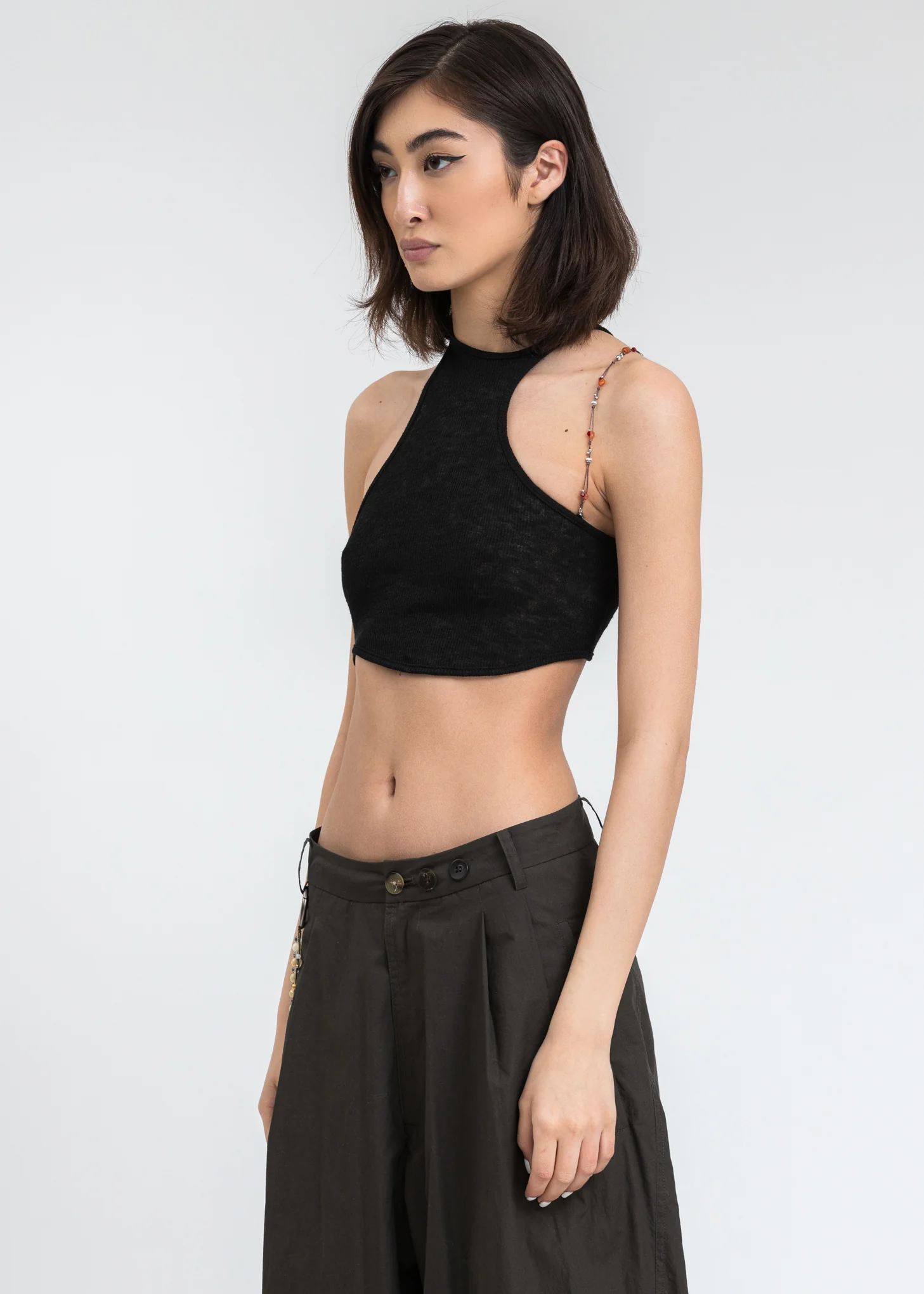 Black Knit Crescent Top - Image 3