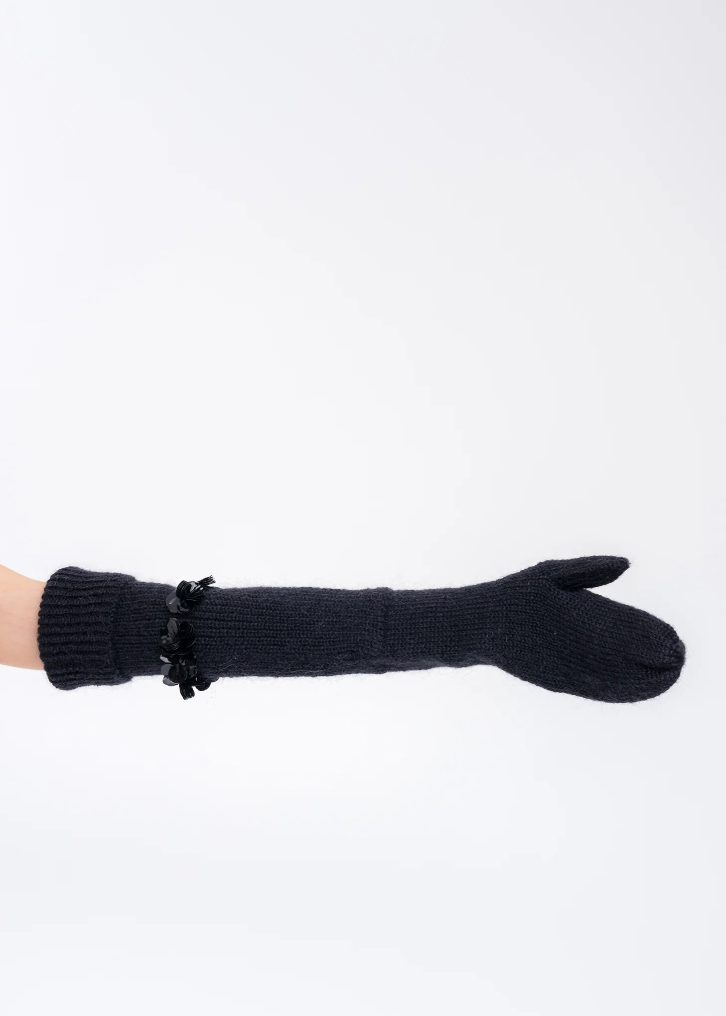 Black Knit Gloves
