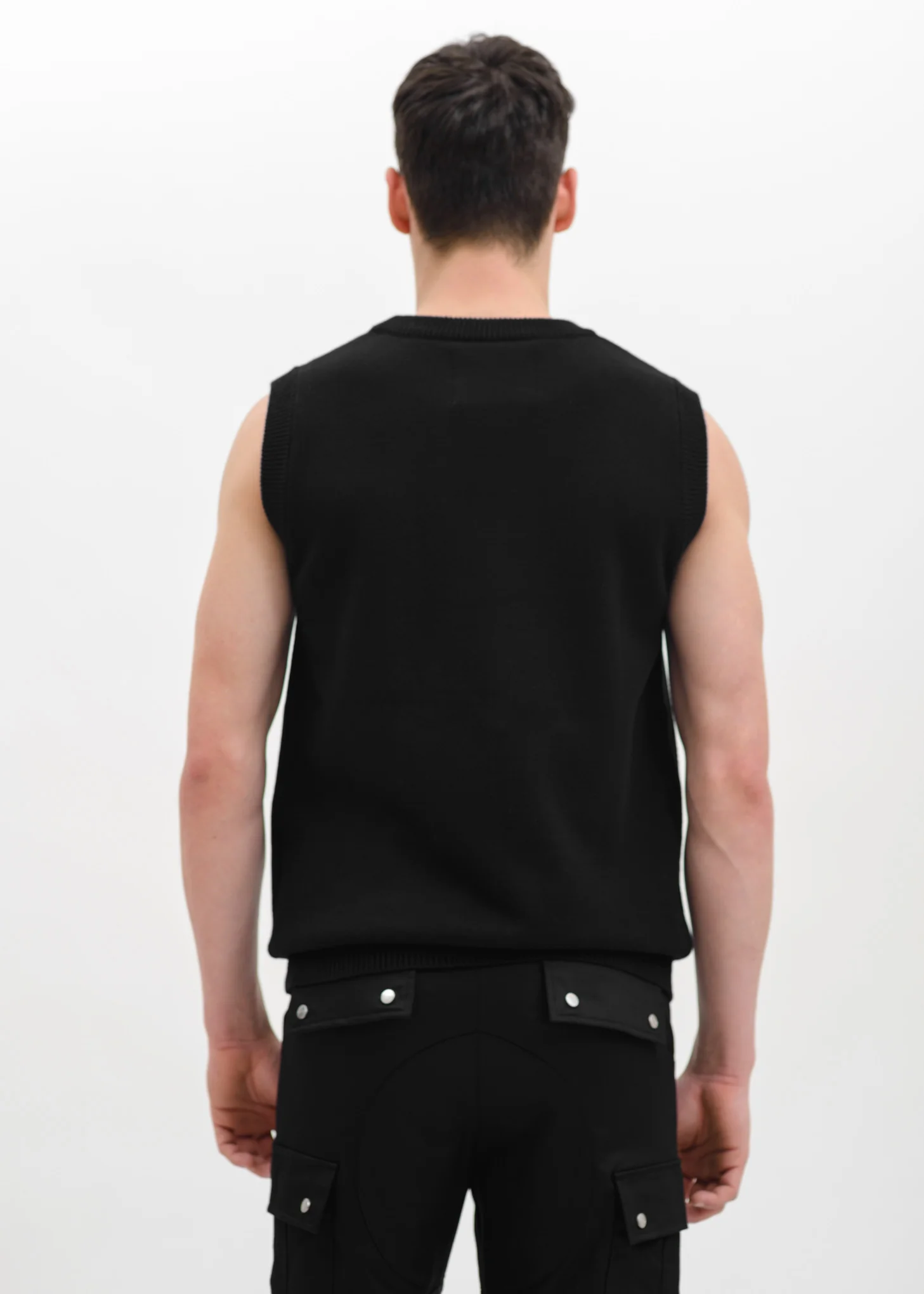 Black Knitted Vest - Image 3