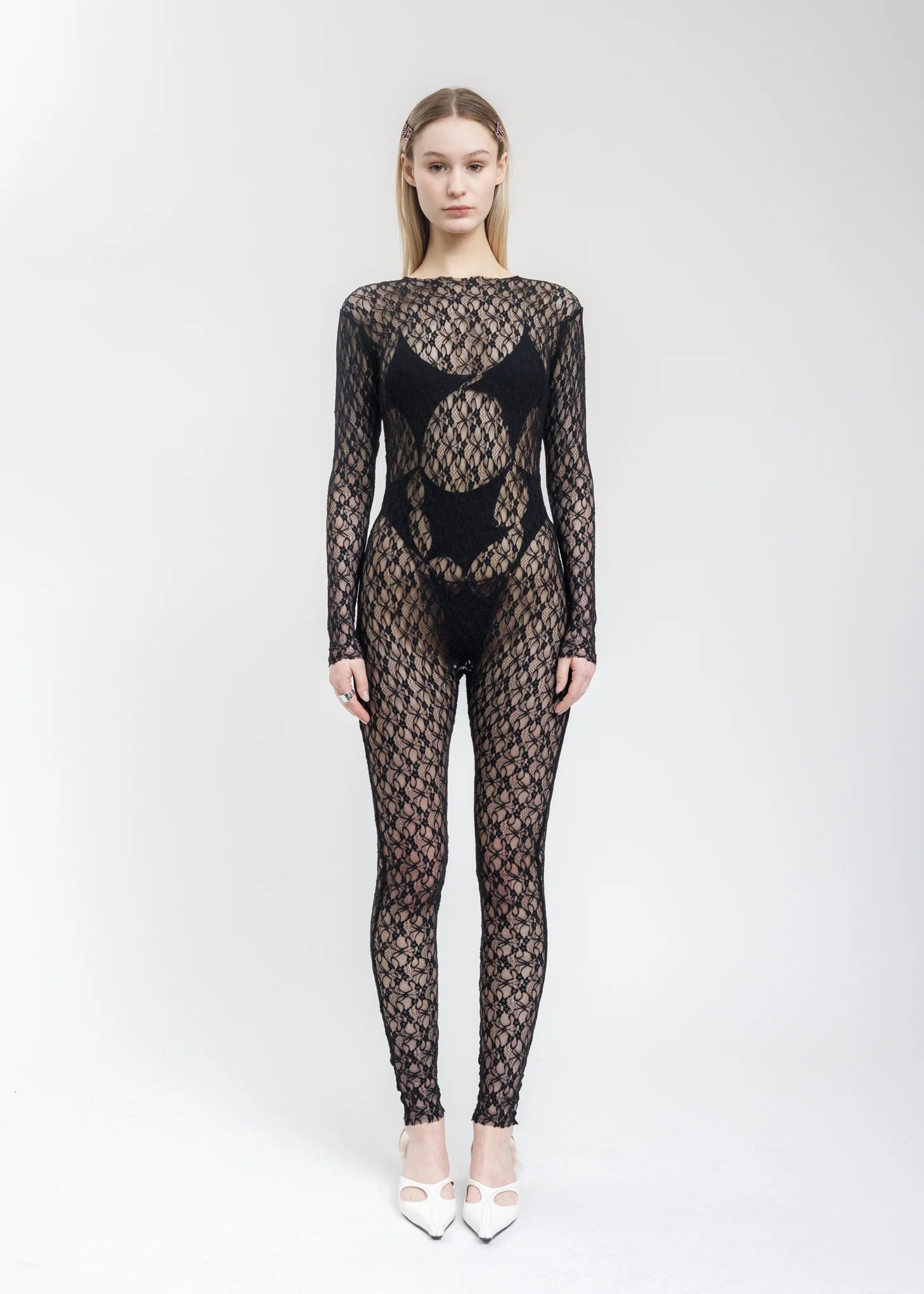 Black Lace Leotard Full Bodysuit