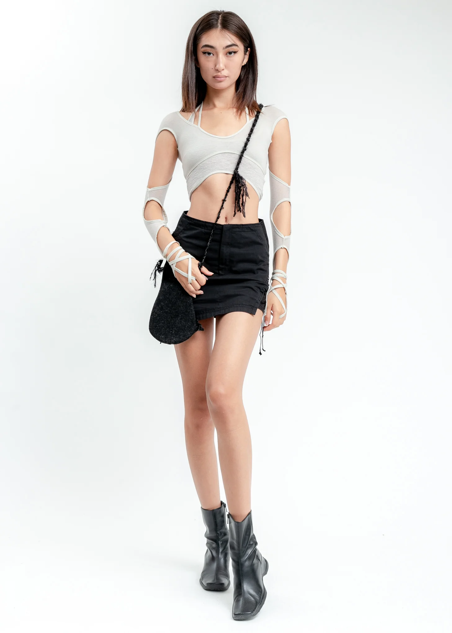Black Lace Mini Skirt - Image 5
