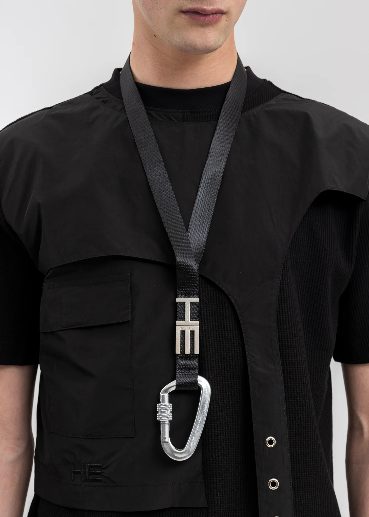 Black Lanyard w Carabiner - Image 2