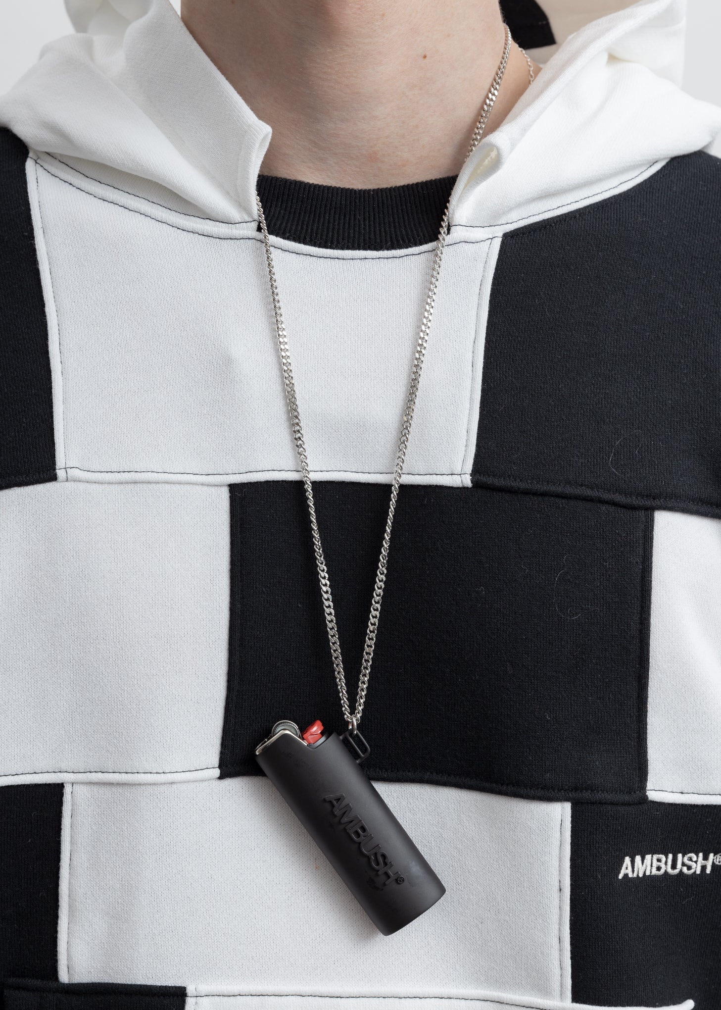 Black Large Lighter Case Necklace - Image 2