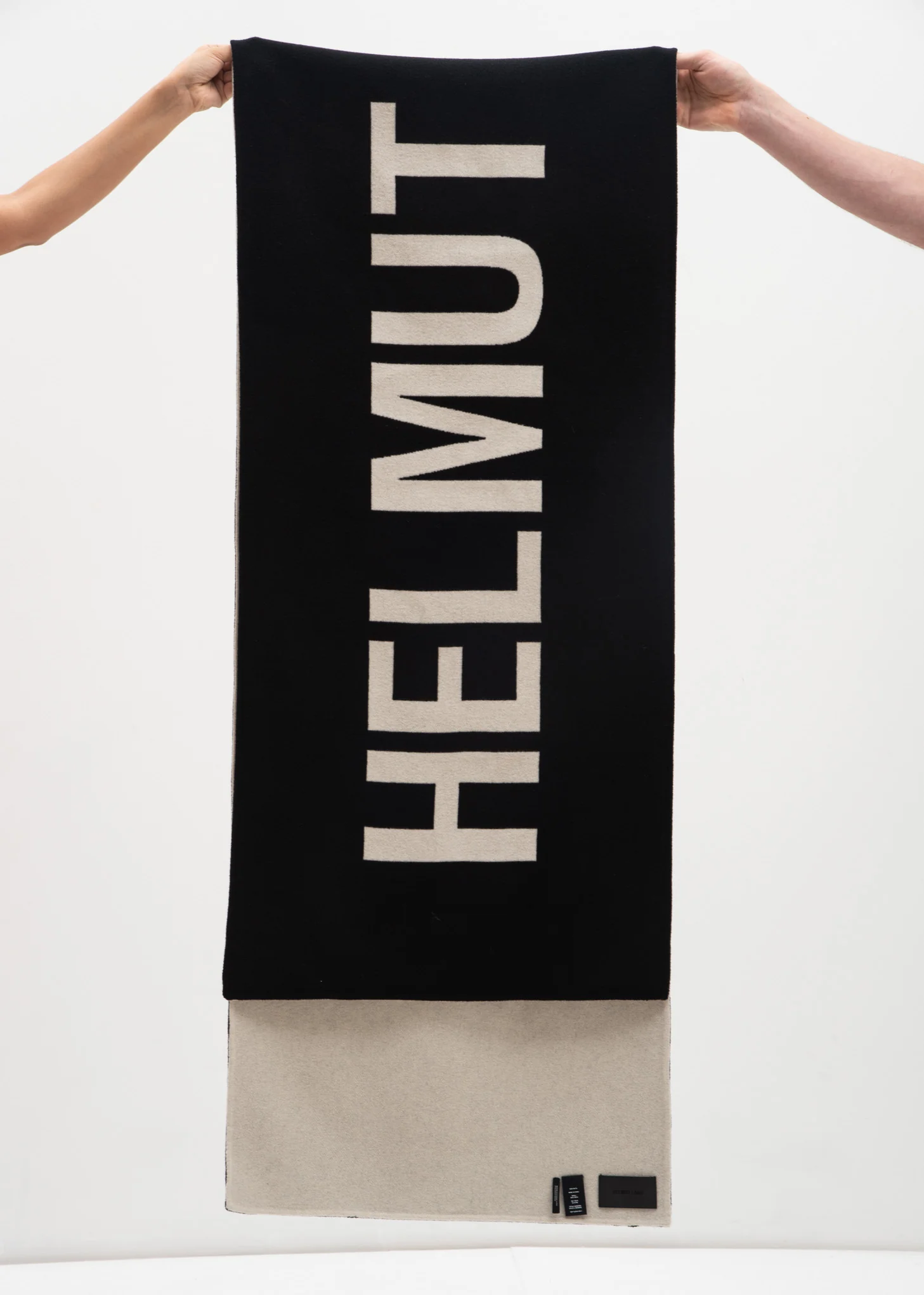 Black Large Logo Scarf