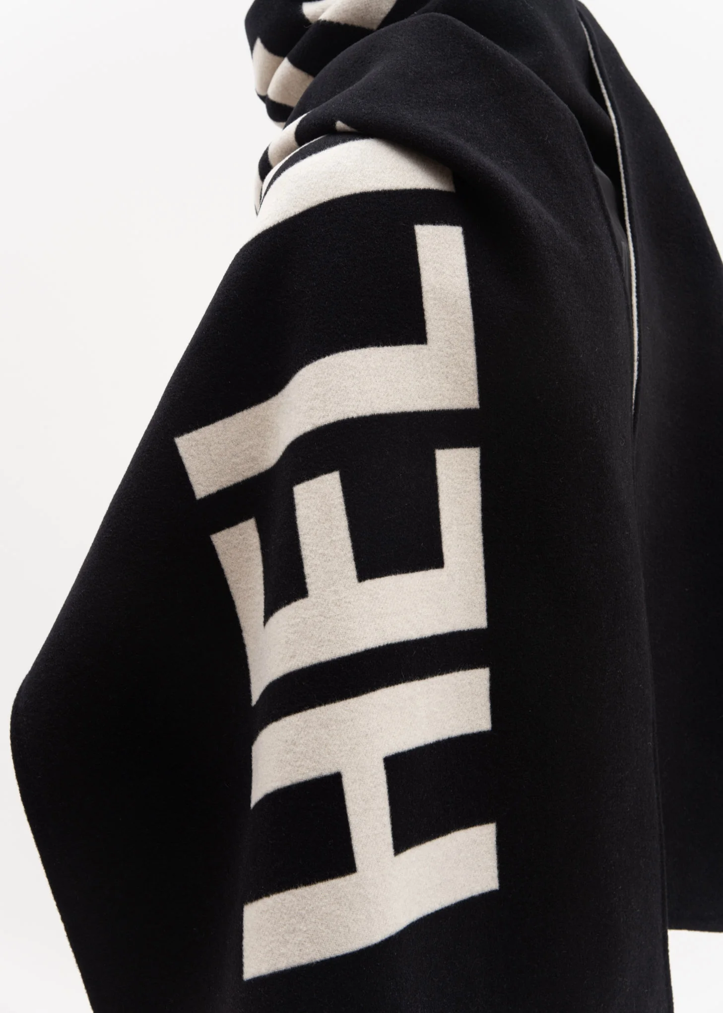 Black Large Logo Scarf - Image 5