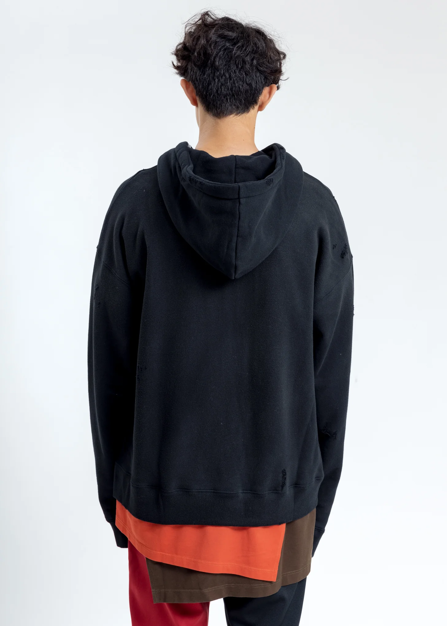 Black Layer Damaged Hoodie - Image 6