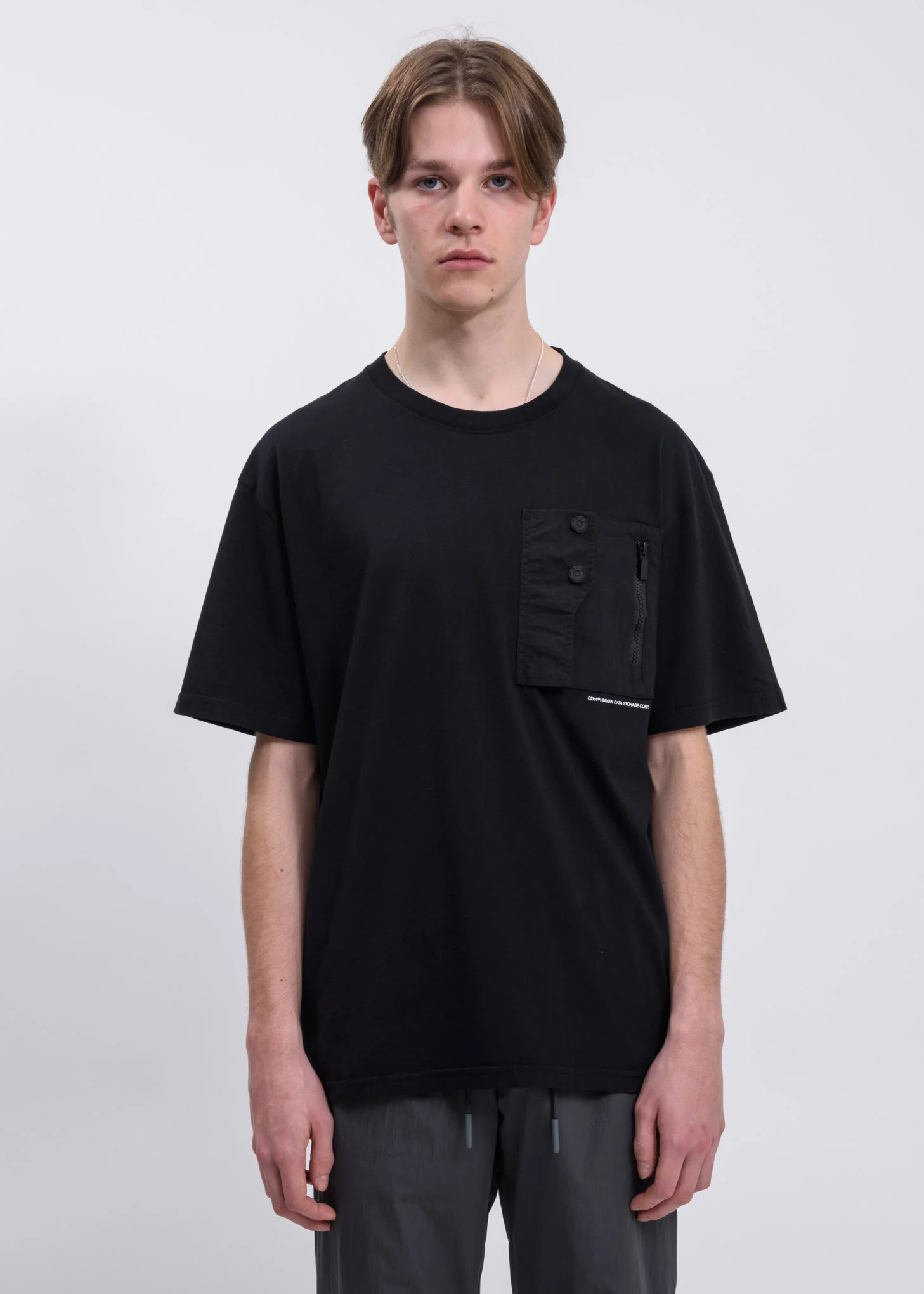 Black Layer Pocket Logo T-Shirt