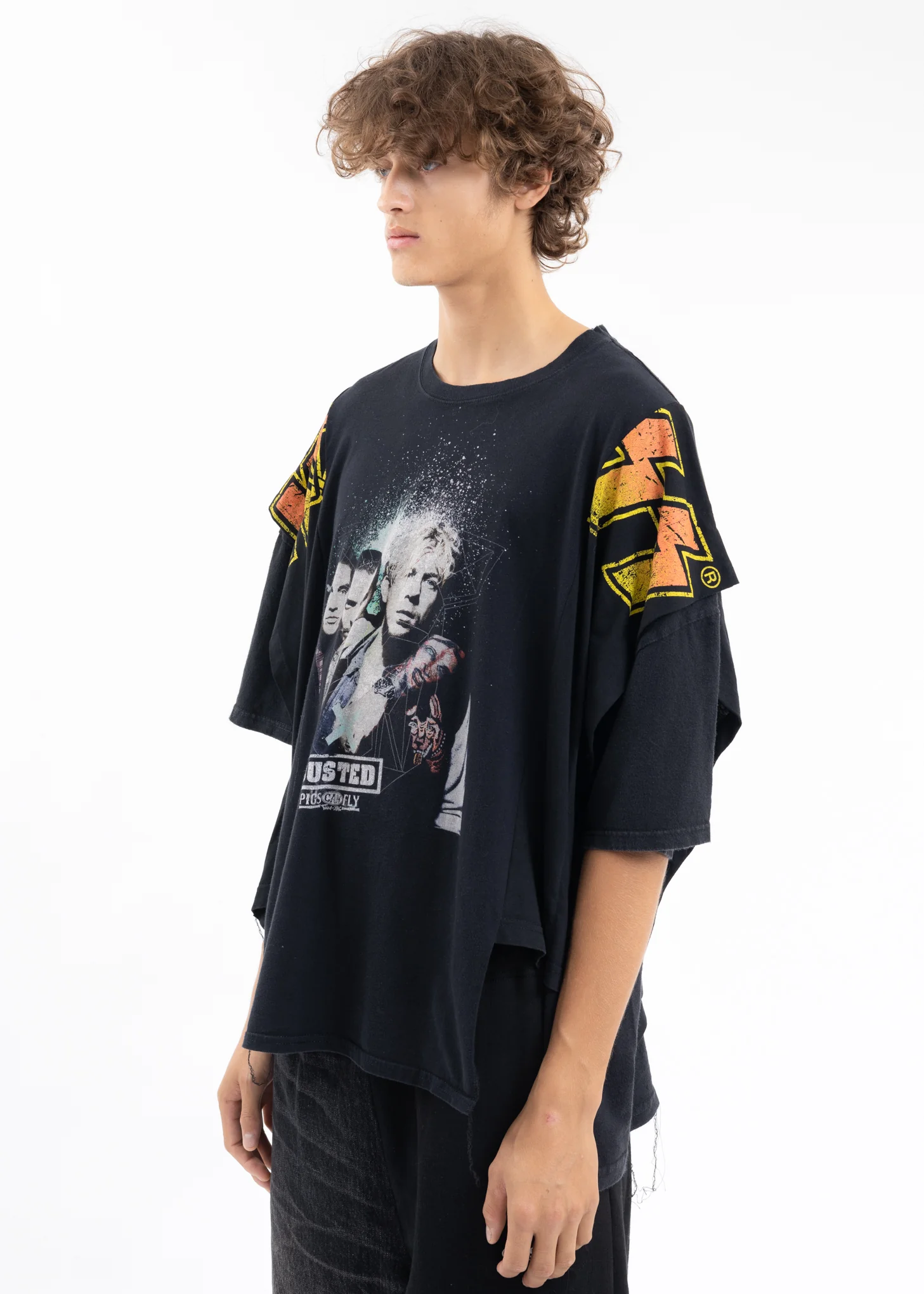 Black Layered Band Tee - Style D - Image 3