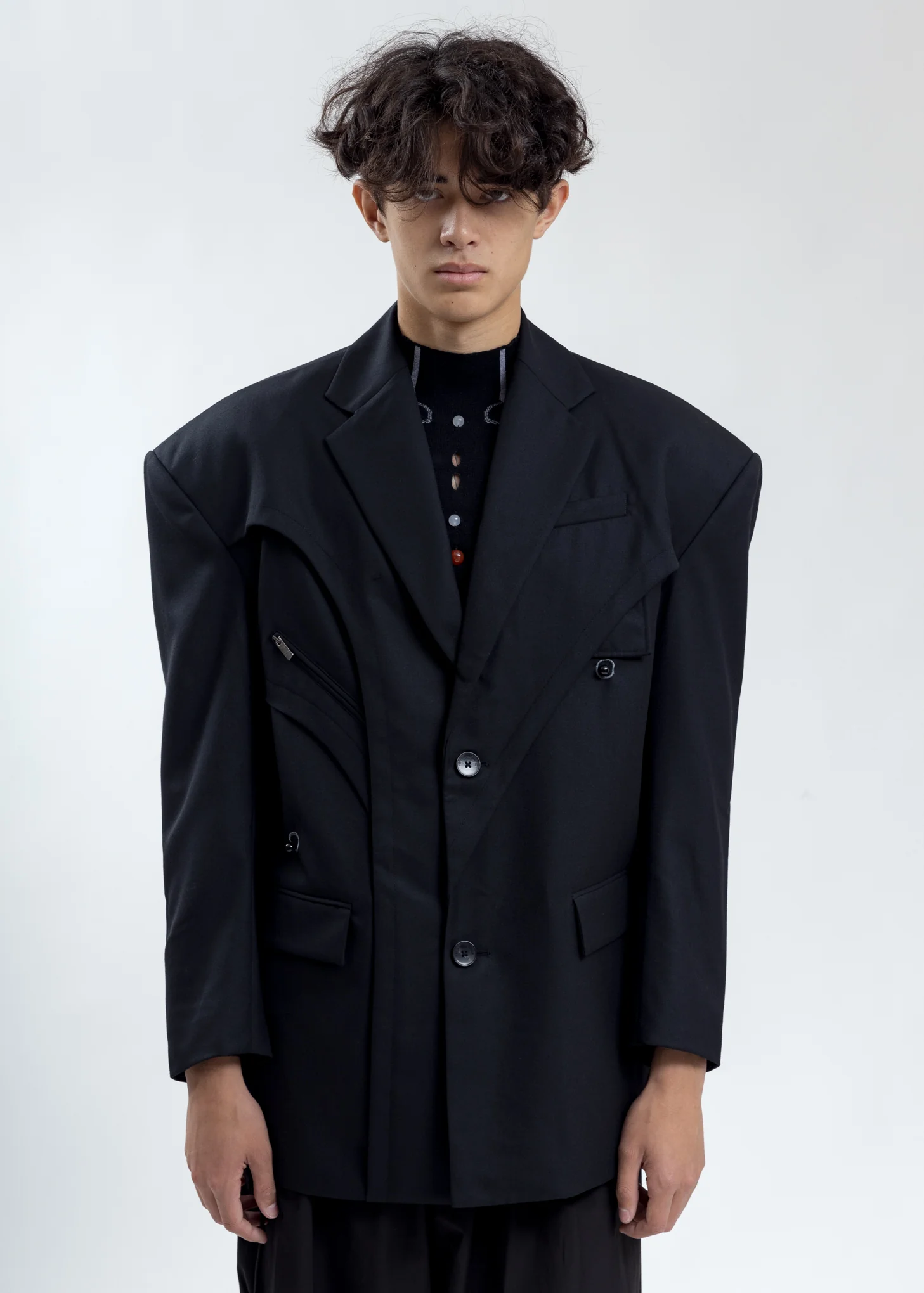 Black Layered Blazer