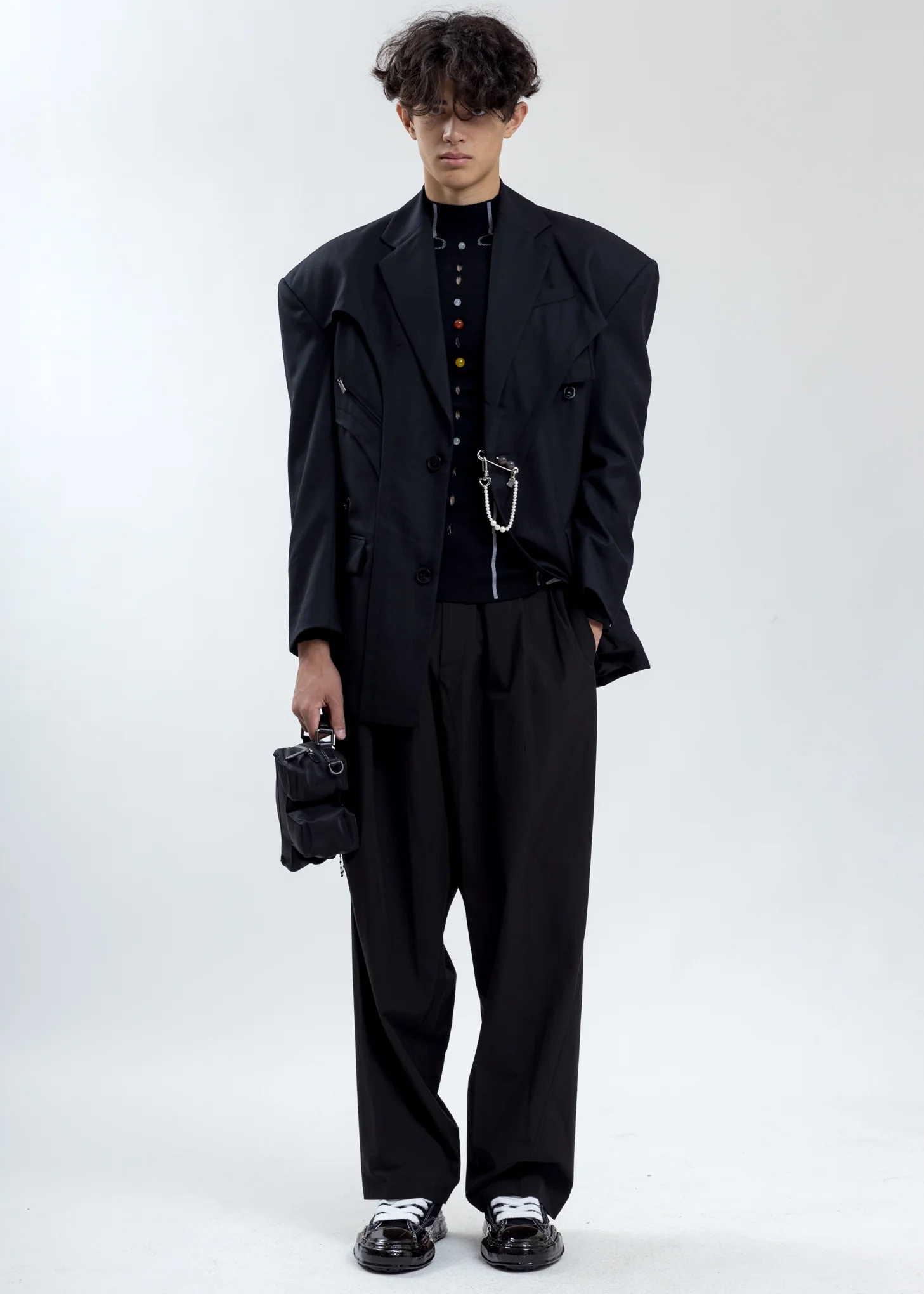 Black Layered Blazer - Image 8