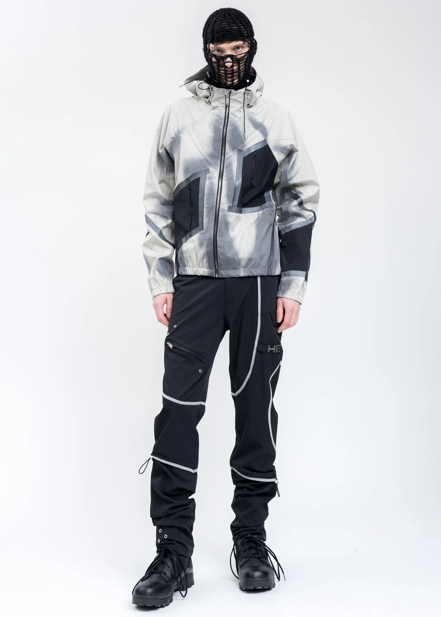 Black LAYERED Cargo Pants - Image 7