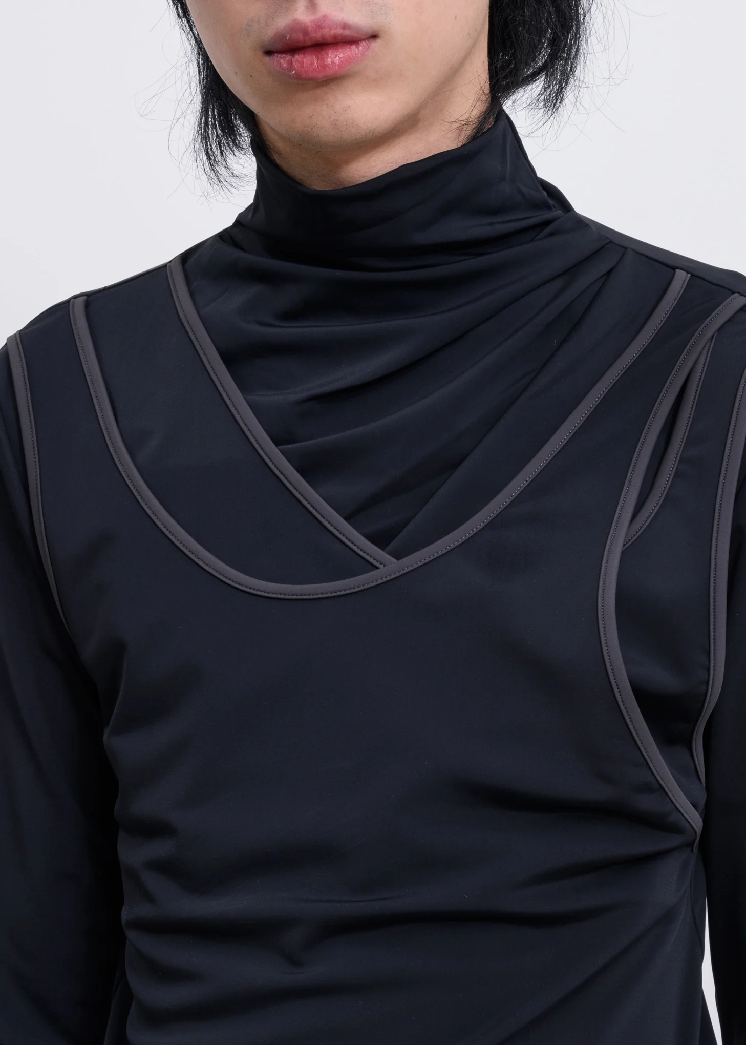 Black Layered High Neck Long Sleeves - Image 3
