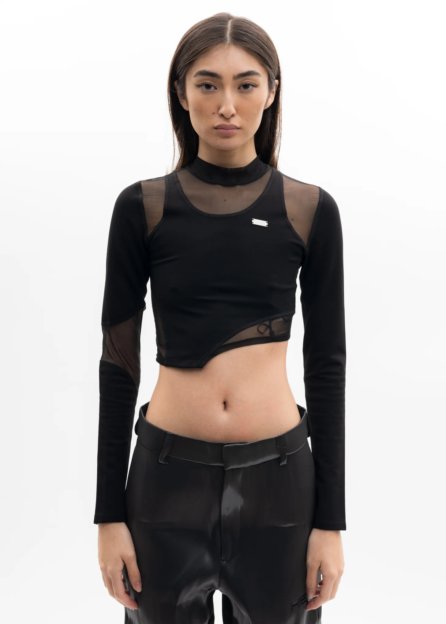 Black Layered Jersey Top