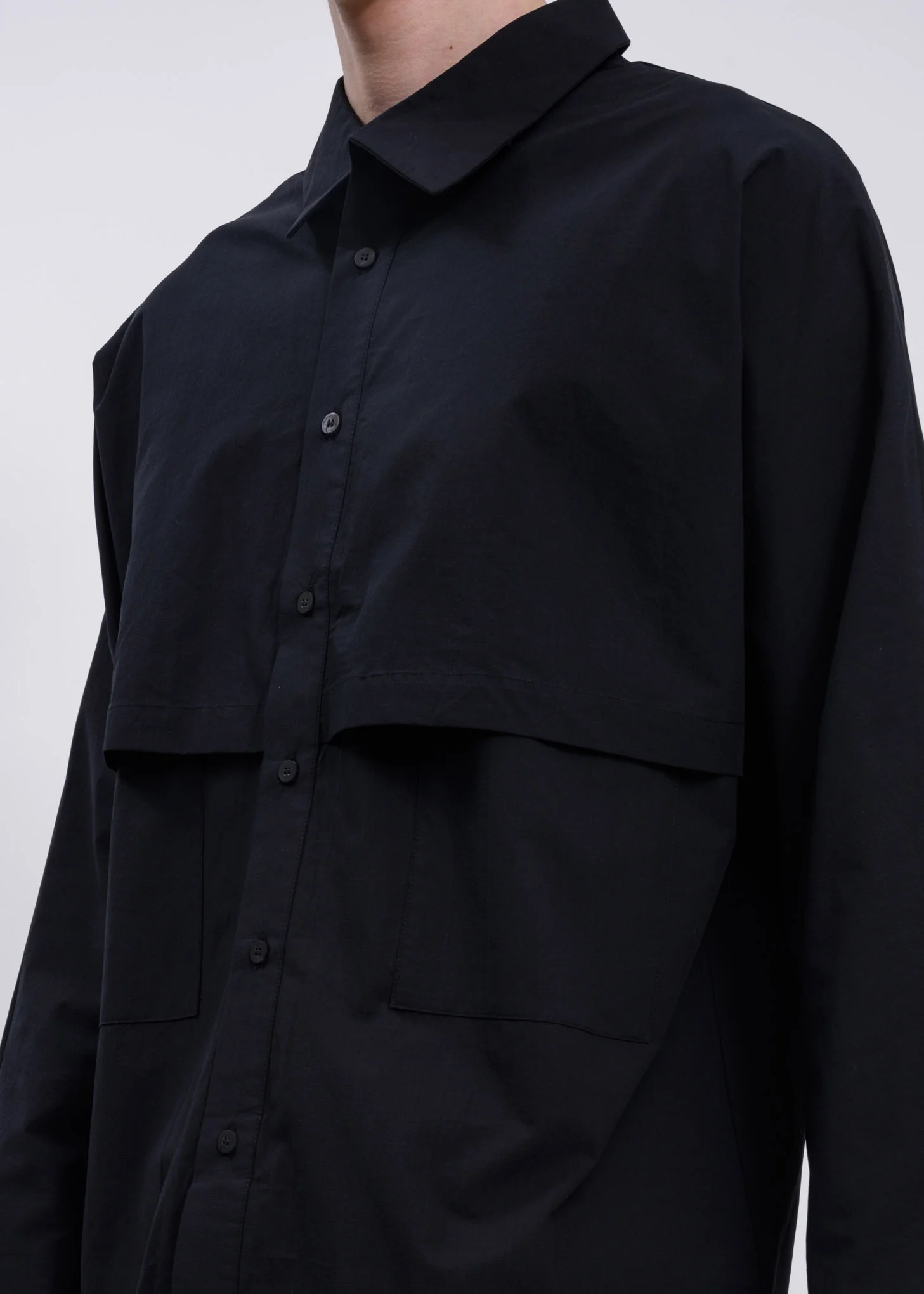 Black Layered Multi Pocket Shirt - Image 4