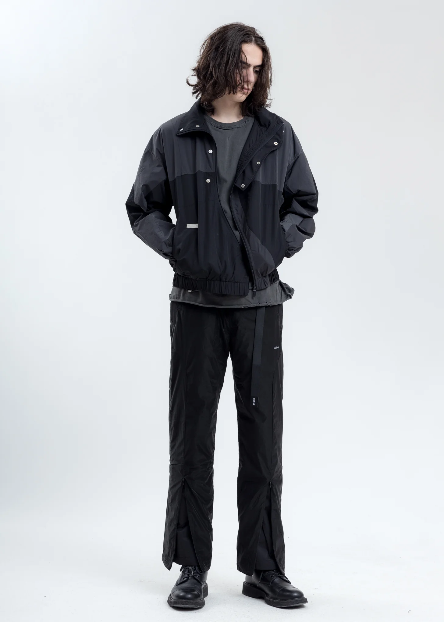 Black Layered Track Pants - Image 6