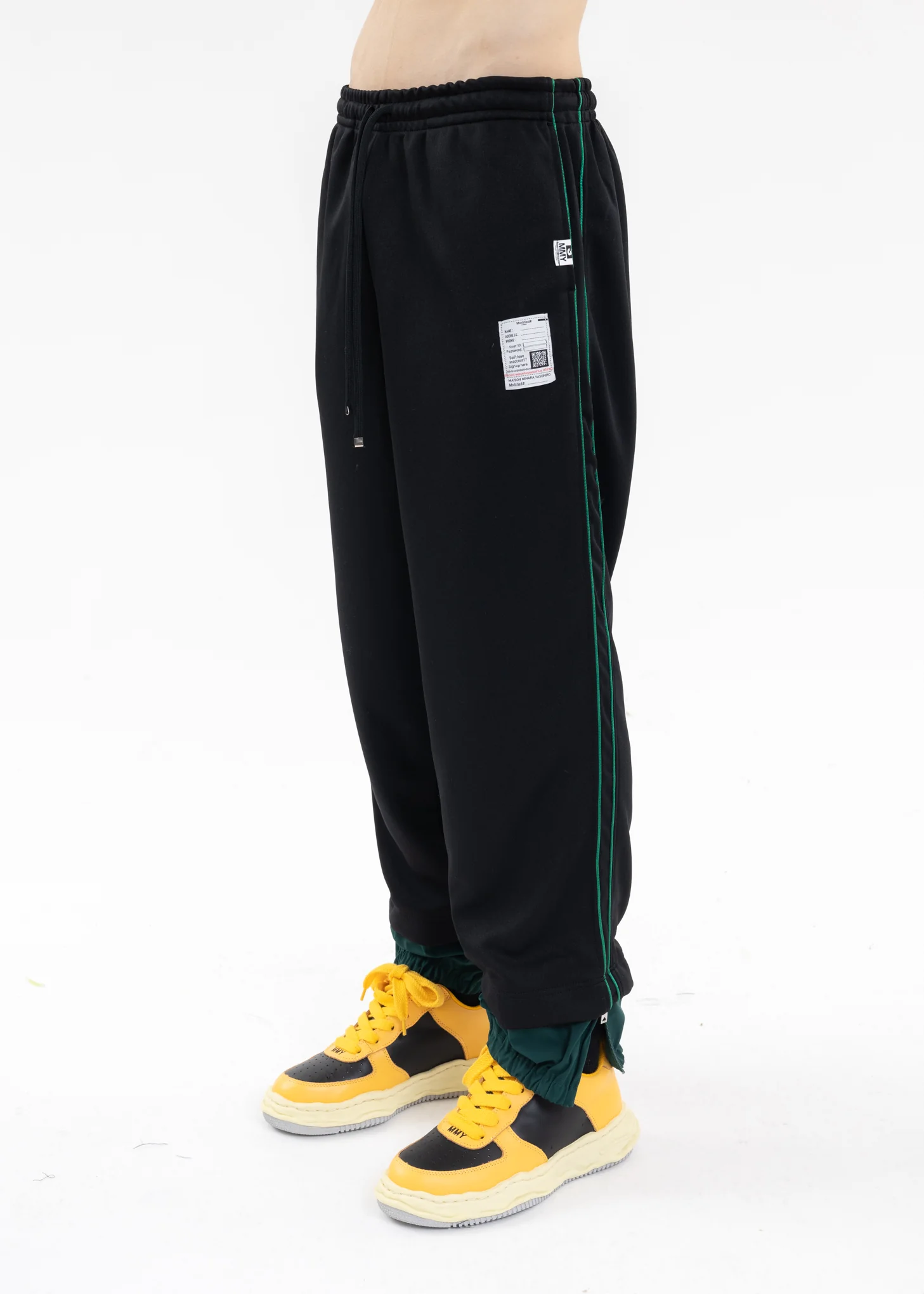 Black Layered Track Pants - Image 2