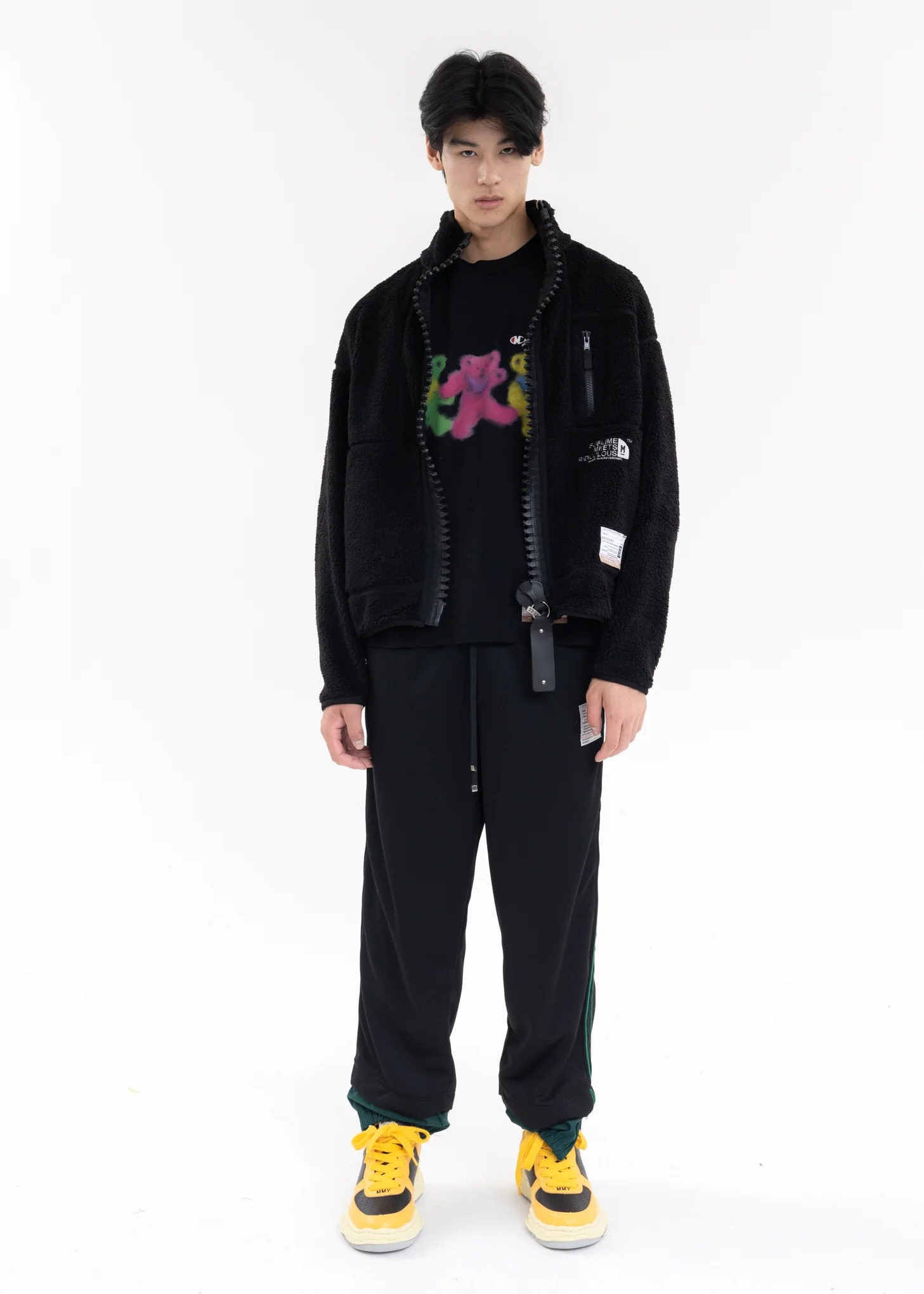 Black Layered Track Pants - Image 7