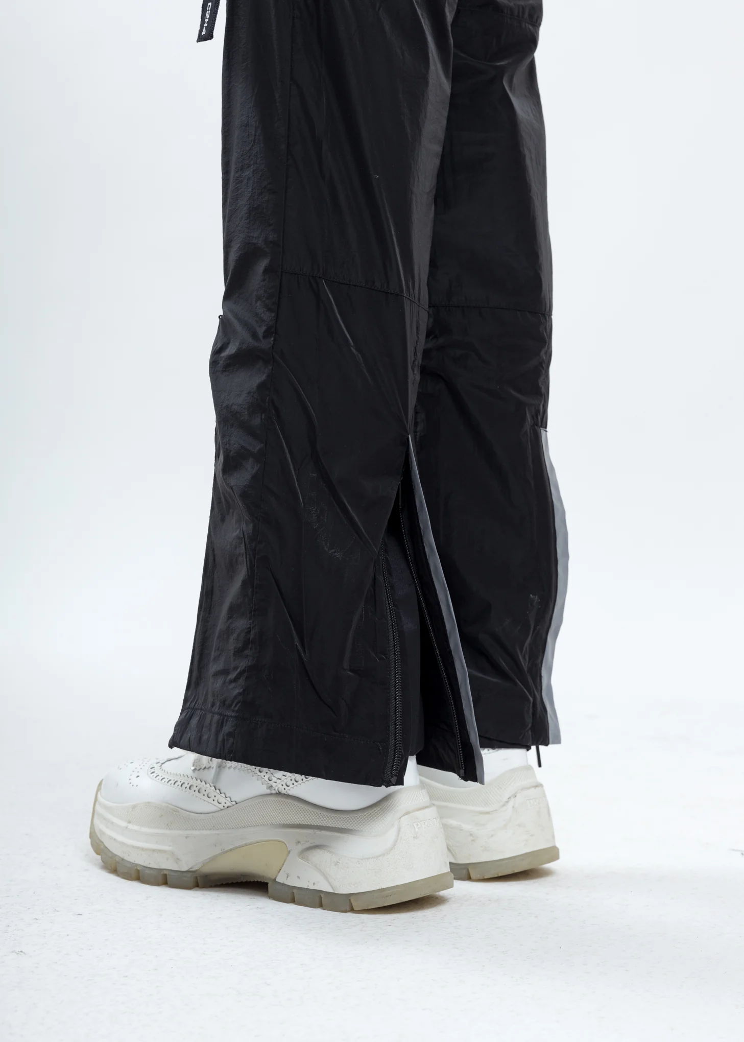 Black Layered Track Pants - Image 6