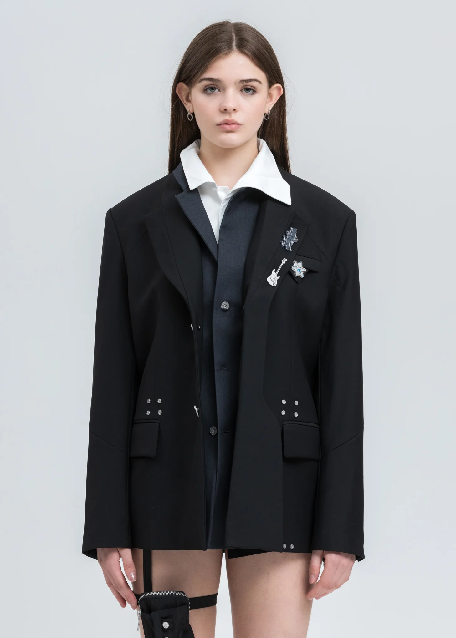 Black Layered Variant Tailored Jacket