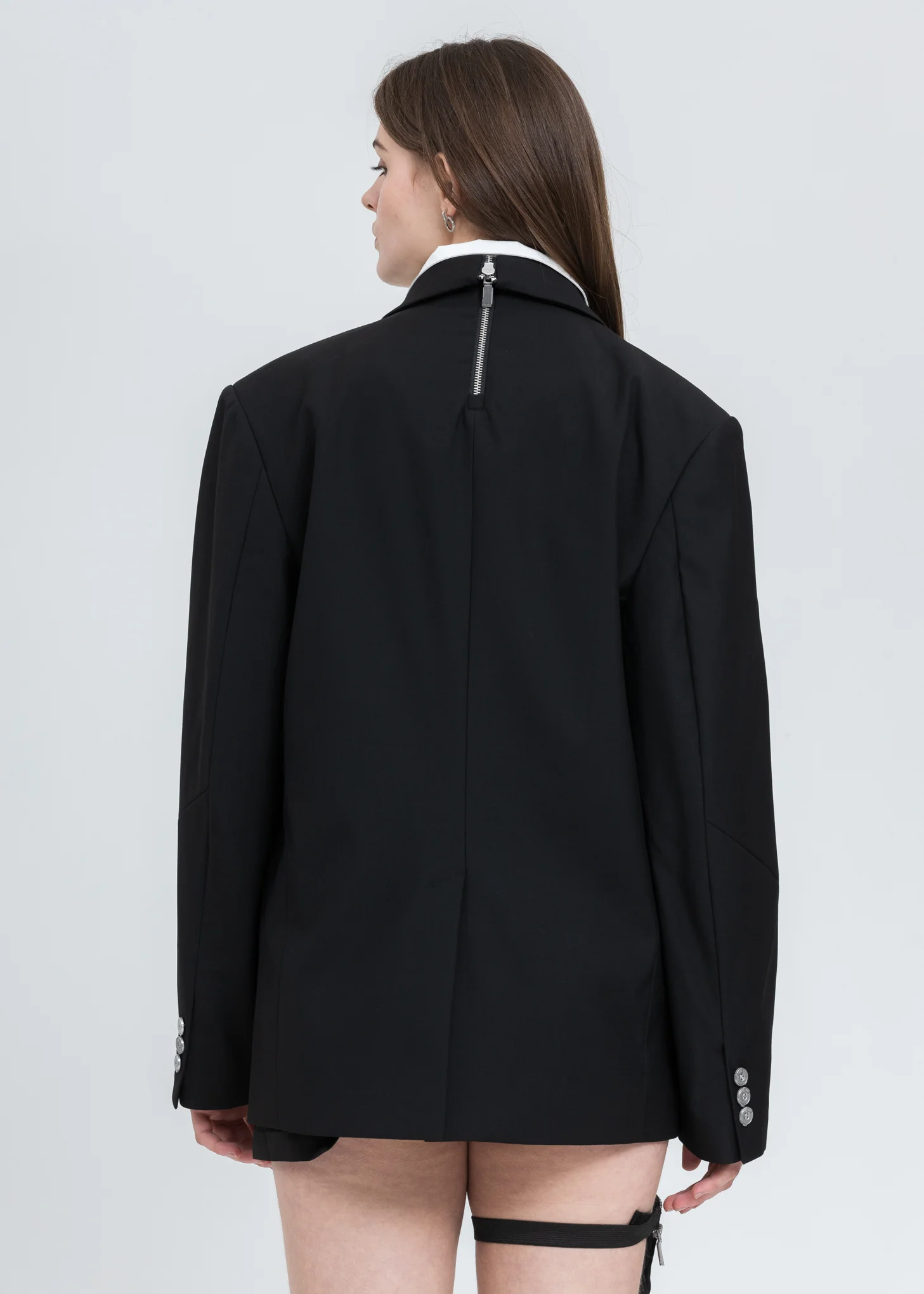 Black Layered Variant Tailored Jacket - Image 10