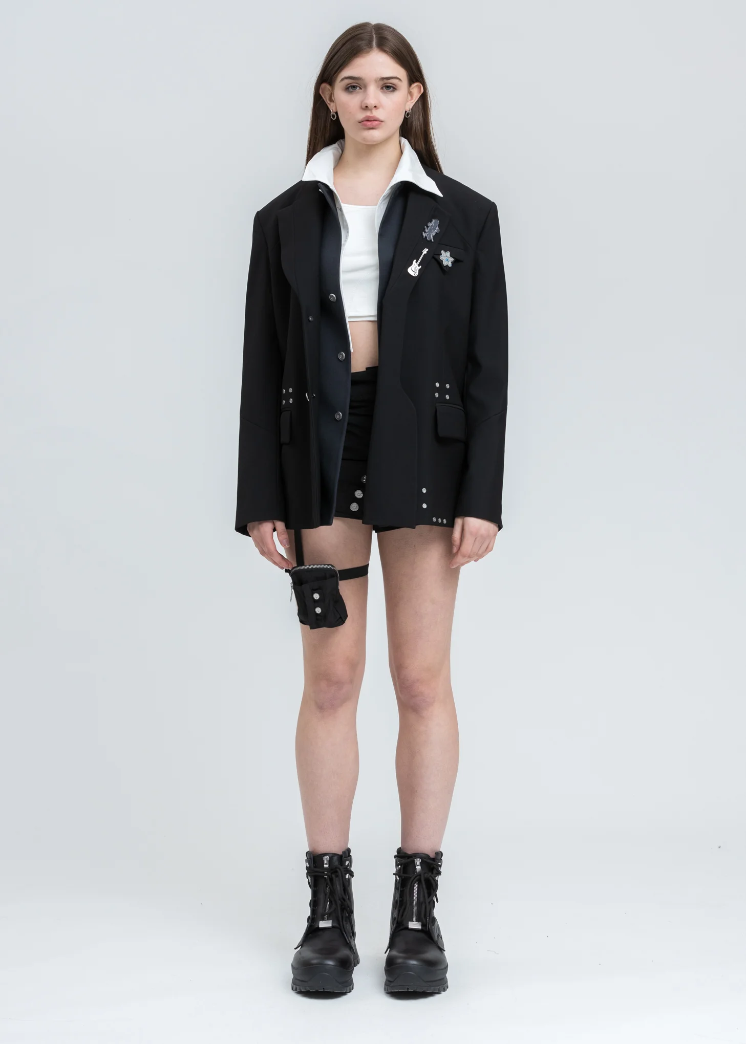 Black Layered Variant Tailored Jacket - Image 11