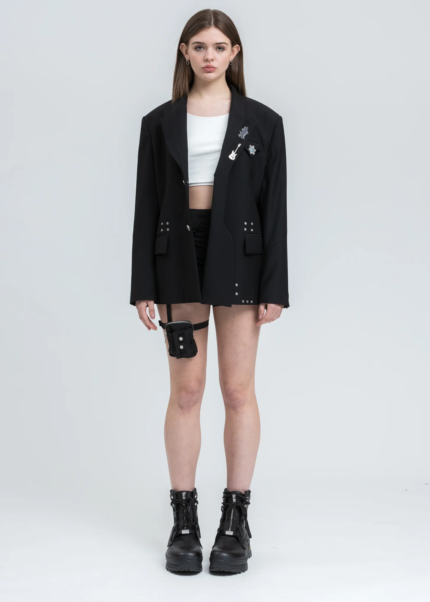 Black Layered Variant Tailored Jacket - Image 2