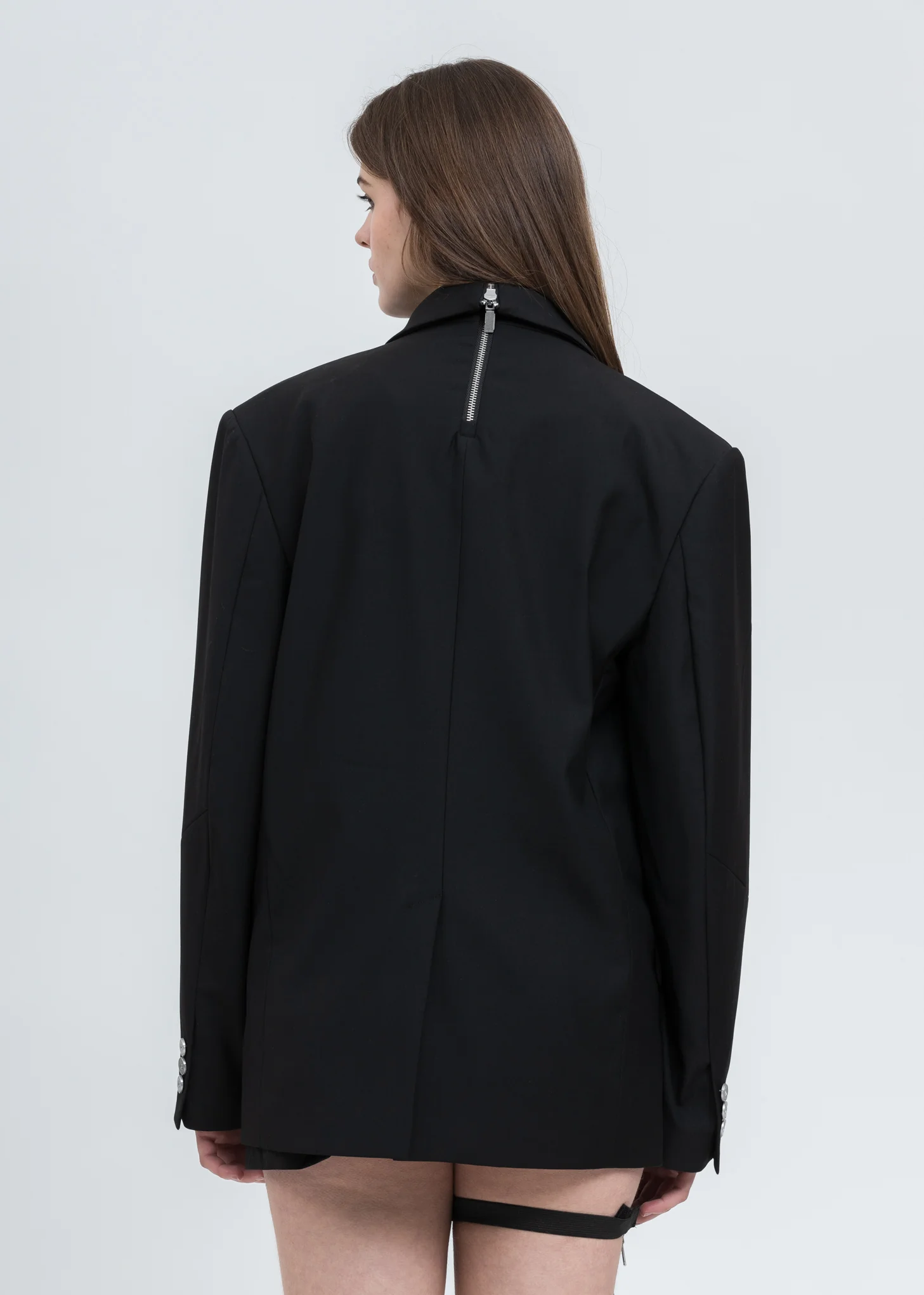 Black Layered Variant Tailored Jacket - Image 4