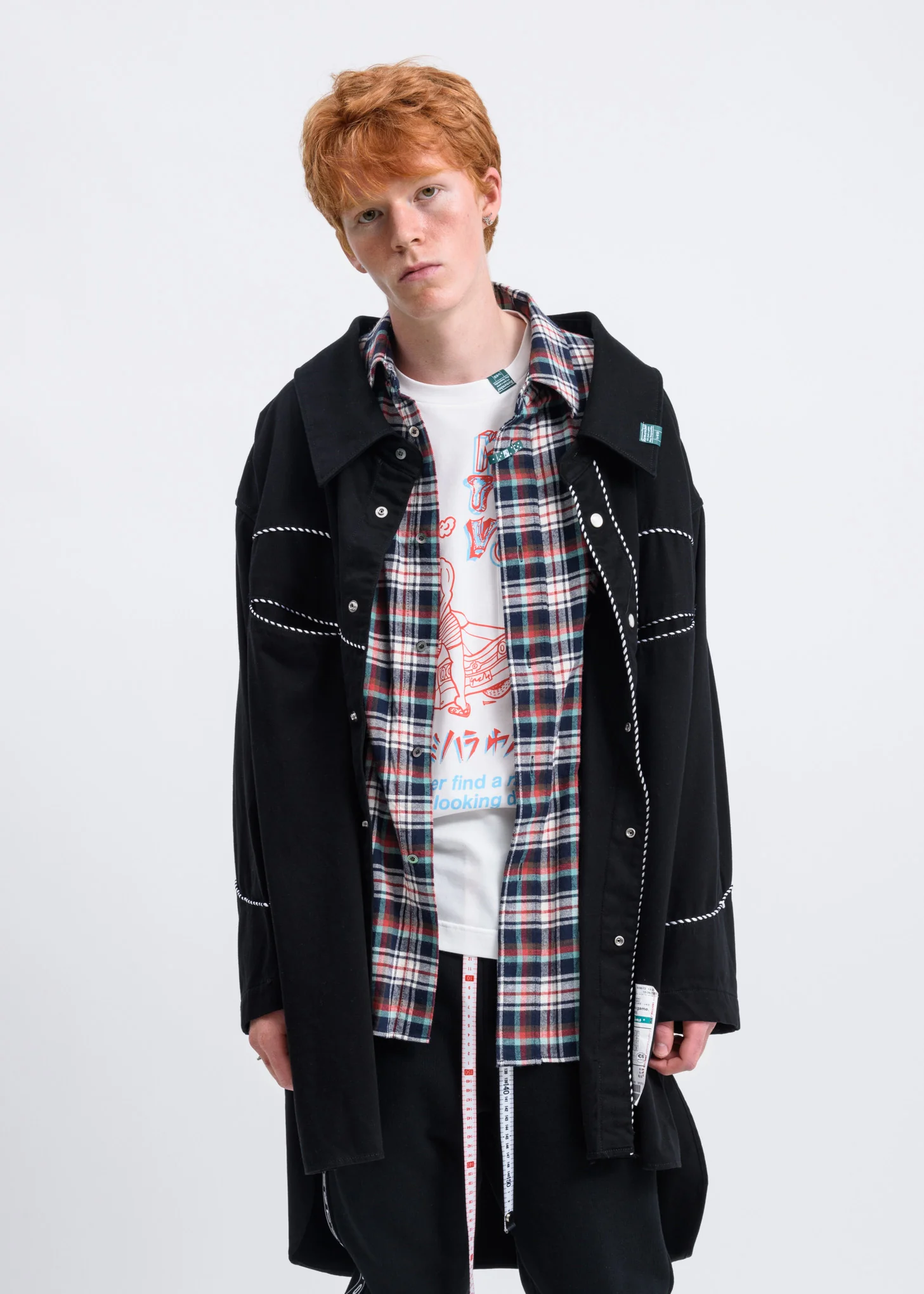 Black Layered Western Shirt - Image 4