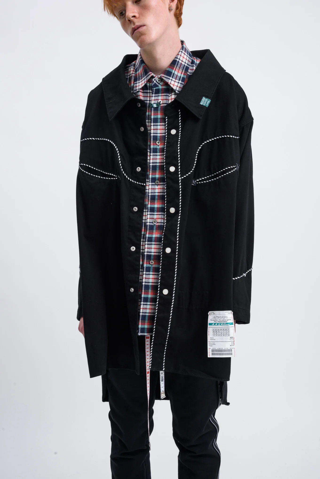 Black Layered Western Shirt - Image 5