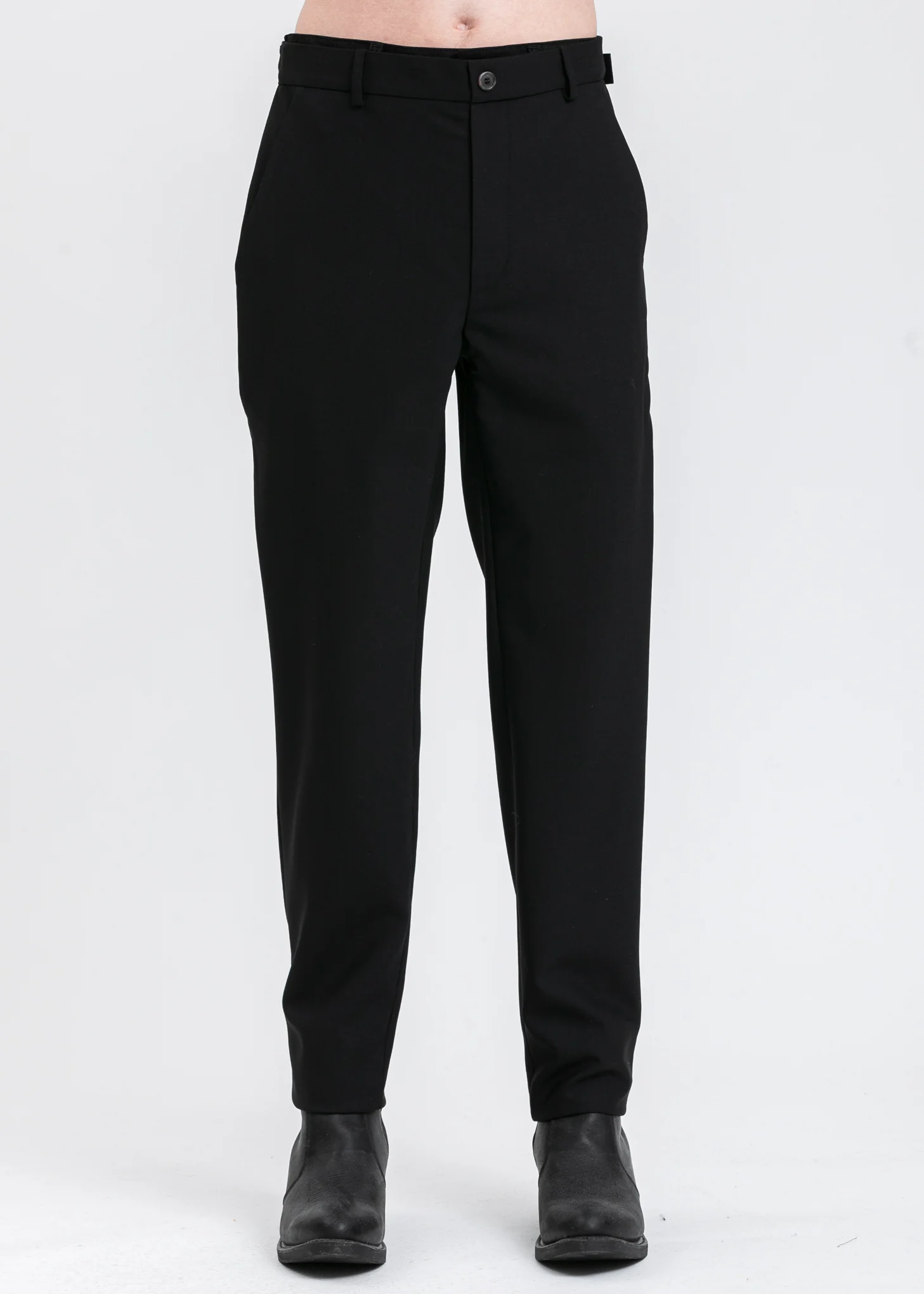 Black Lazy Trouser With Denim