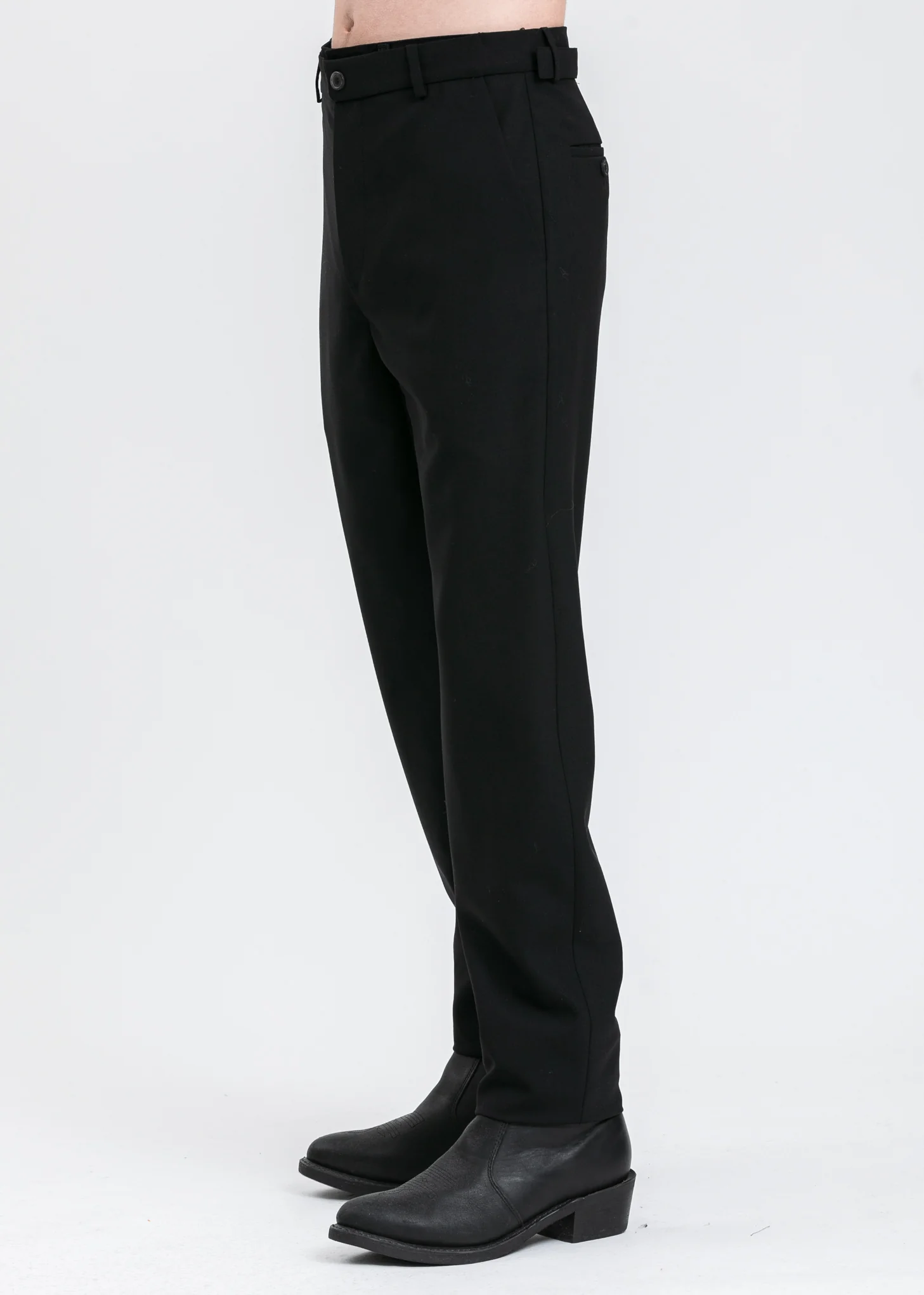 Black Lazy Trouser With Denim - Image 3