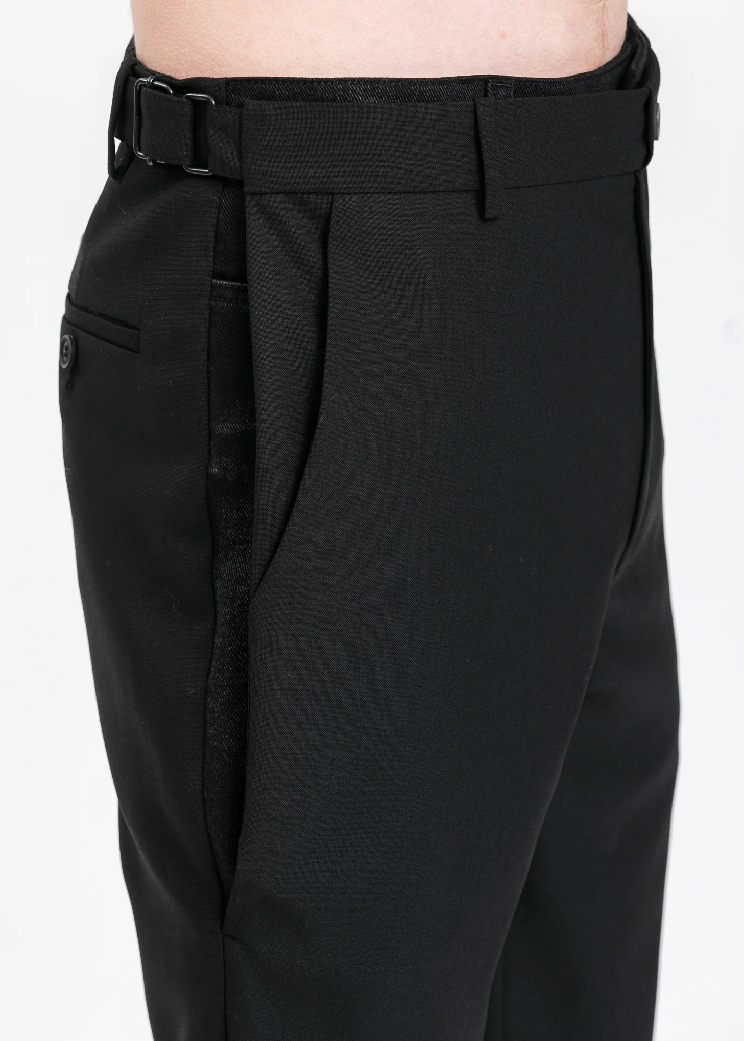 Black Lazy Trouser With Denim - Image 6