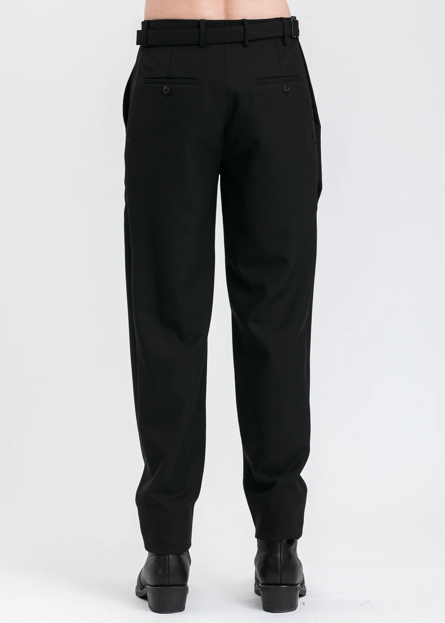 Black Lazy Trouser With Denim - Image 7