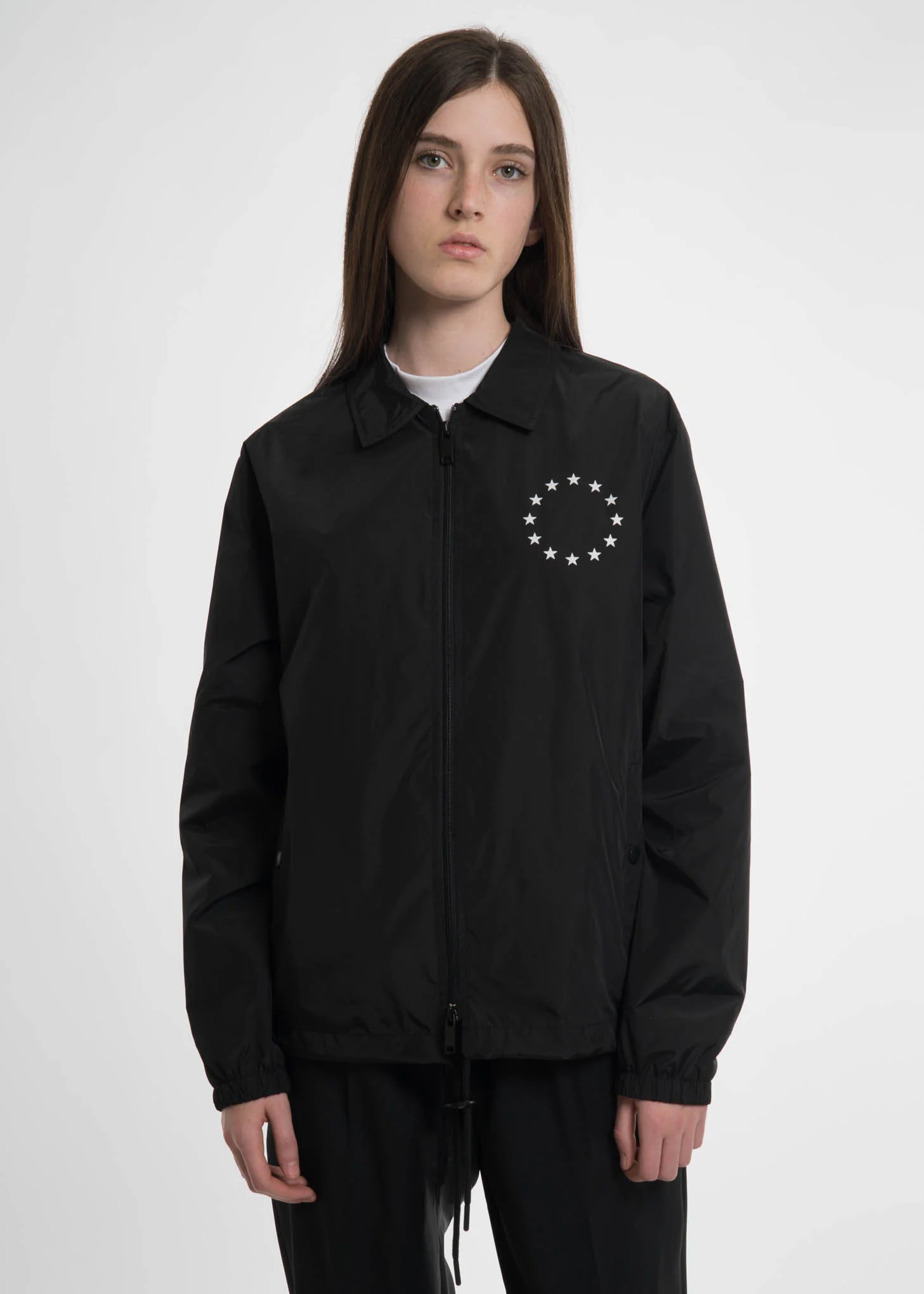 Black League Coach Jacket - Image 7