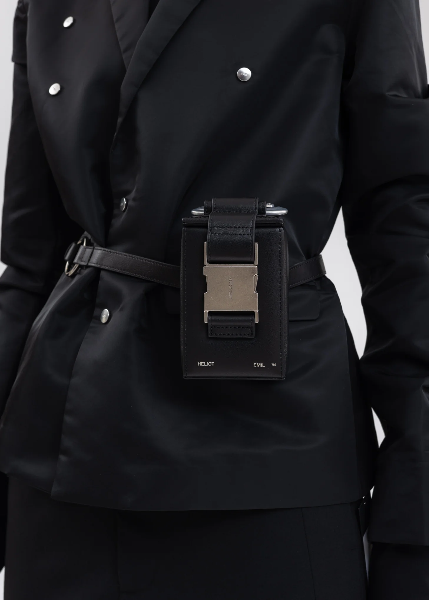 Black LEATHER Belt With MINI BOX - Image 3