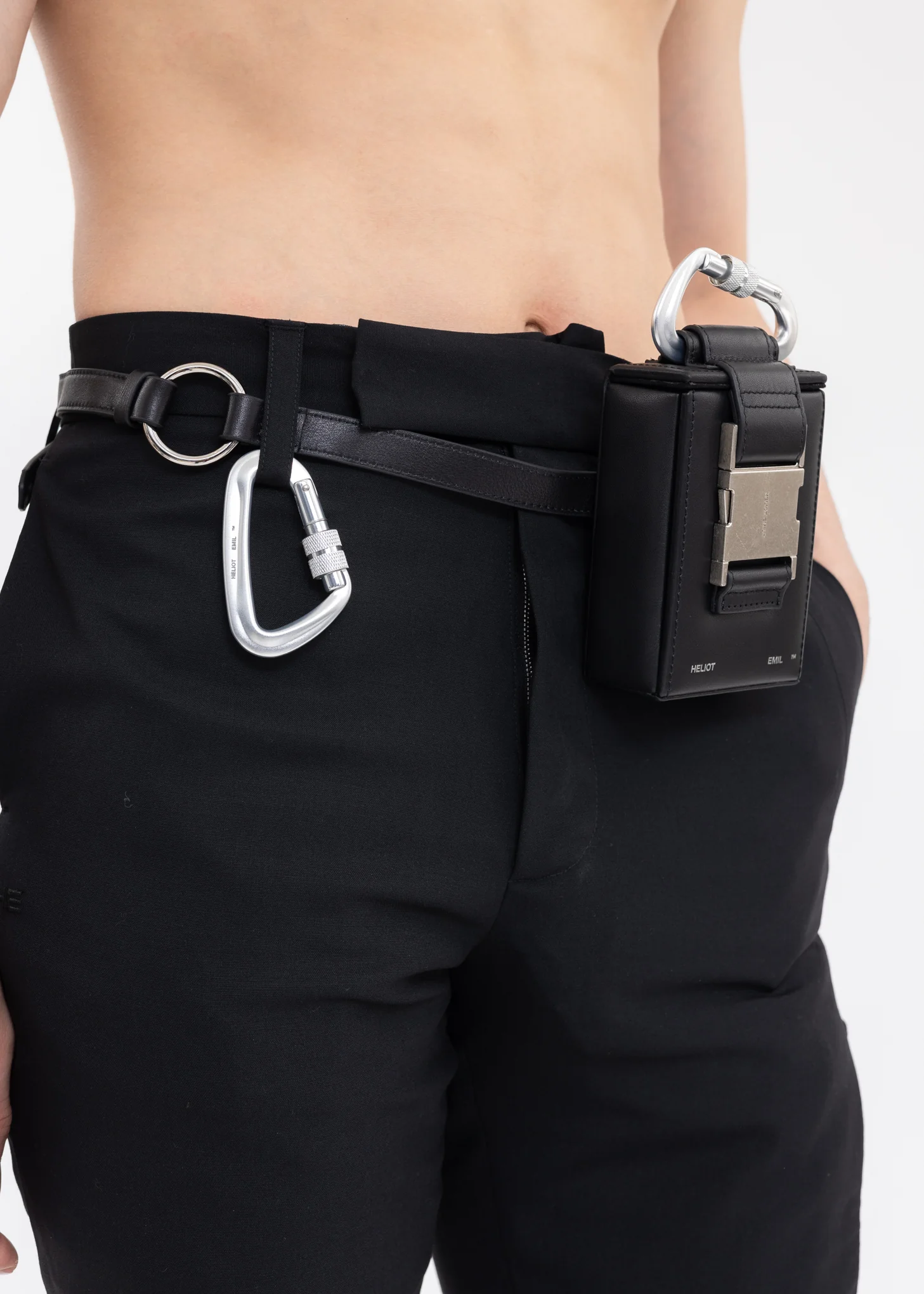 Black LEATHER Belt With MINI BOX - Image 5