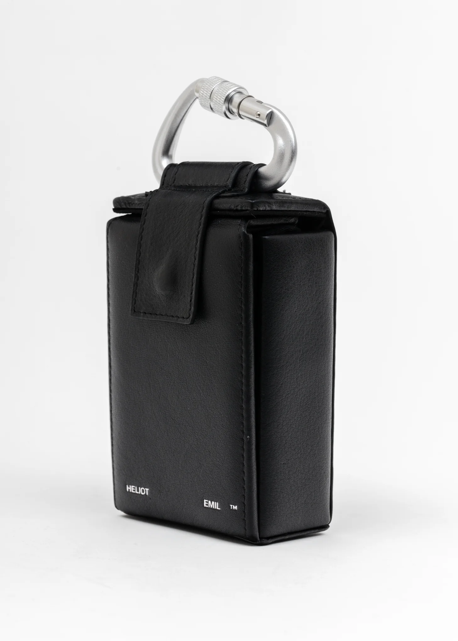 Black Leather Belt With Small Box Bag - Image 3