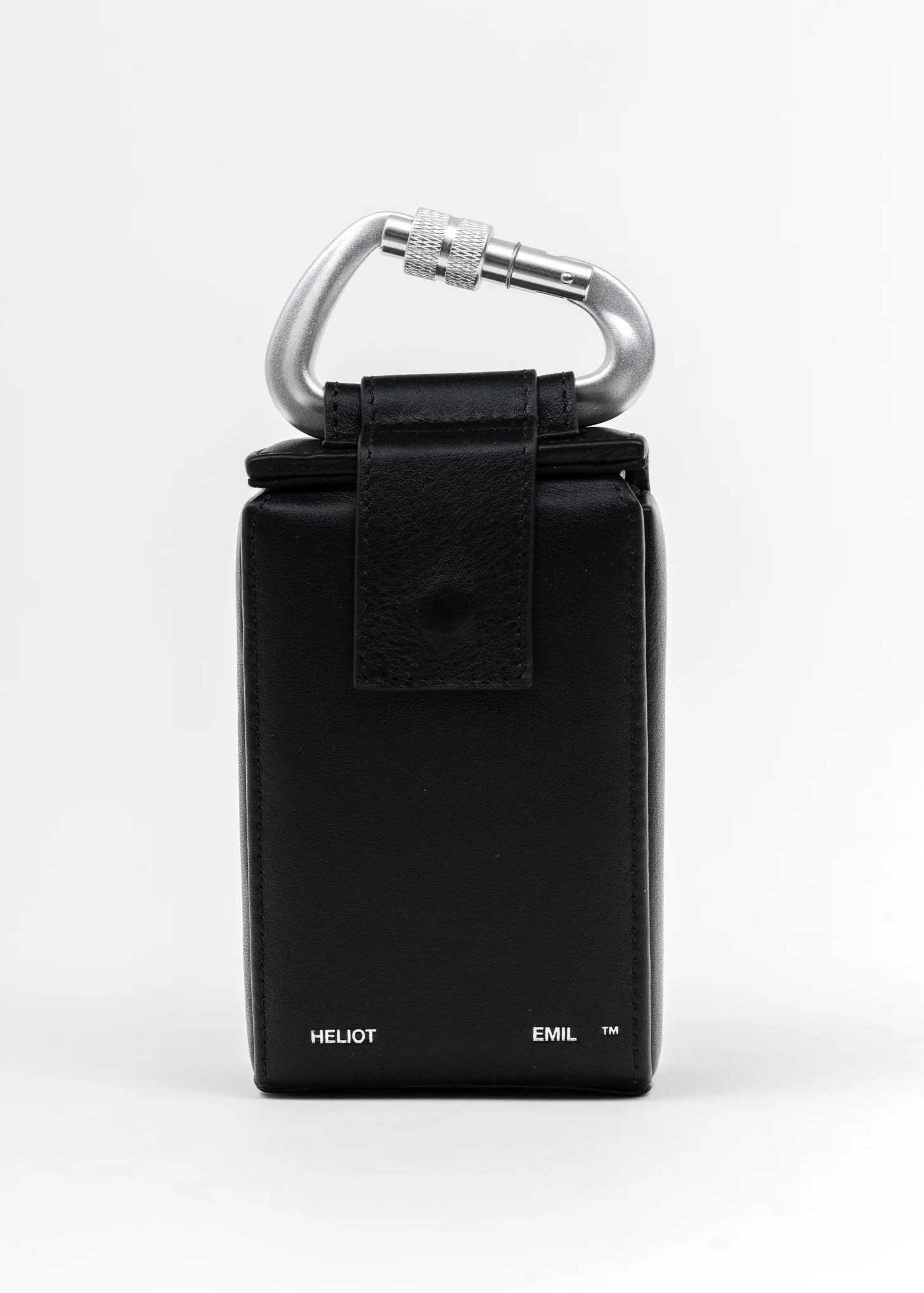 Black Leather Belt With Small Box Bag - Image 5