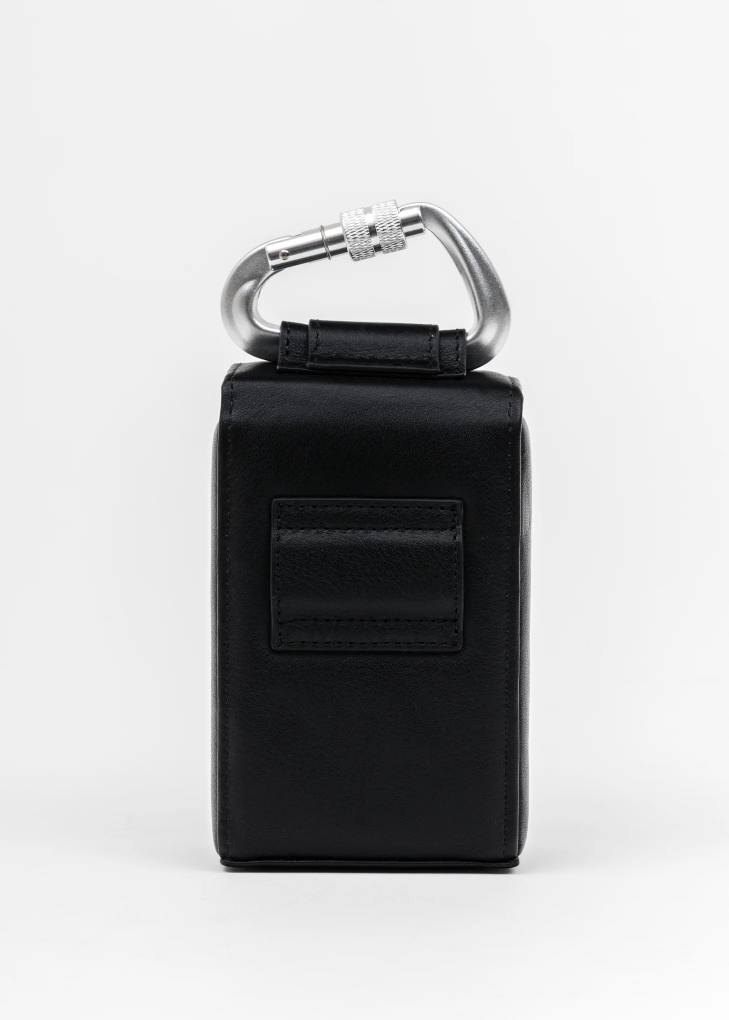 Black Leather Belt With Small Box Bag - Image 6
