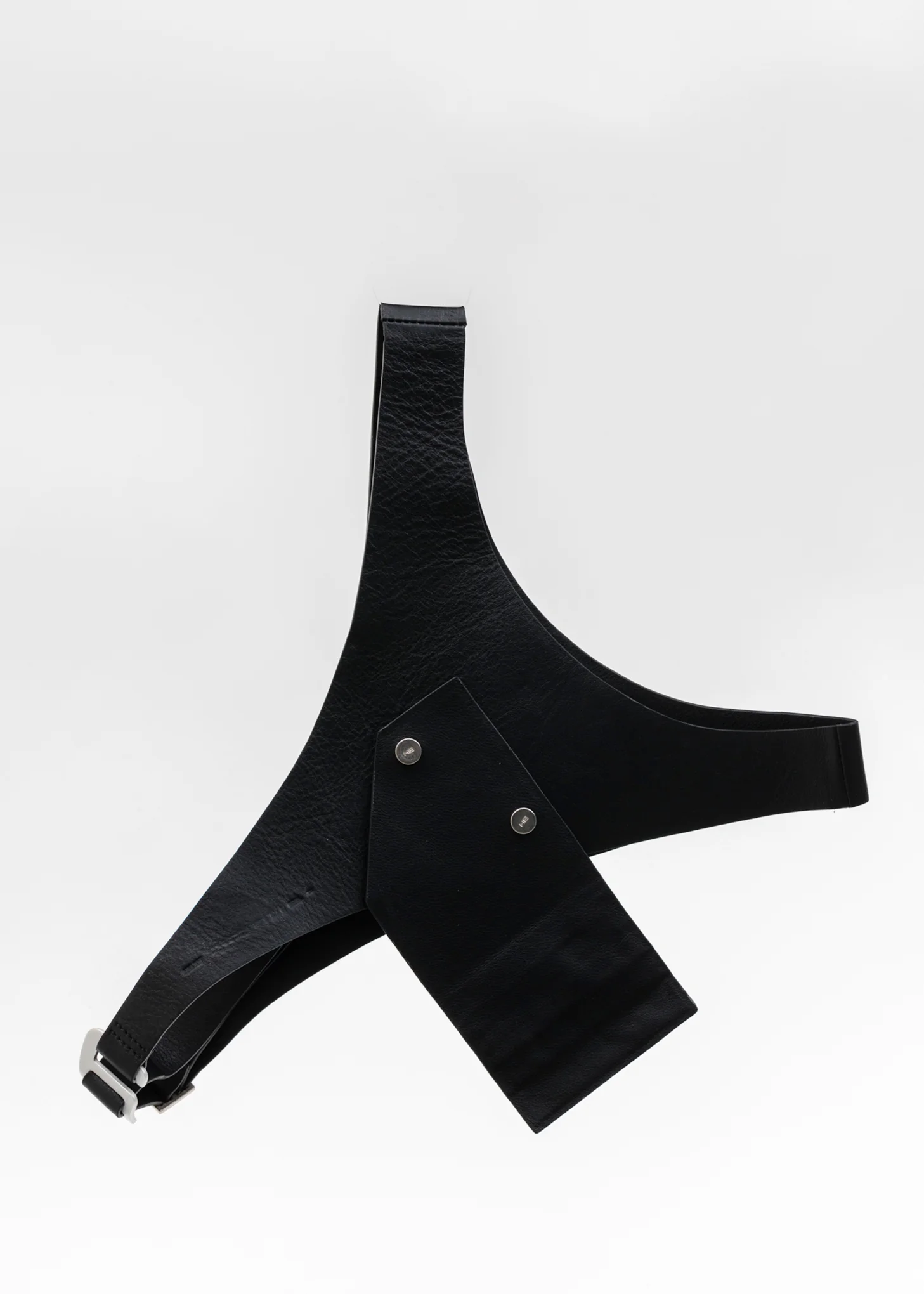 Black Leather Harness Card Holder