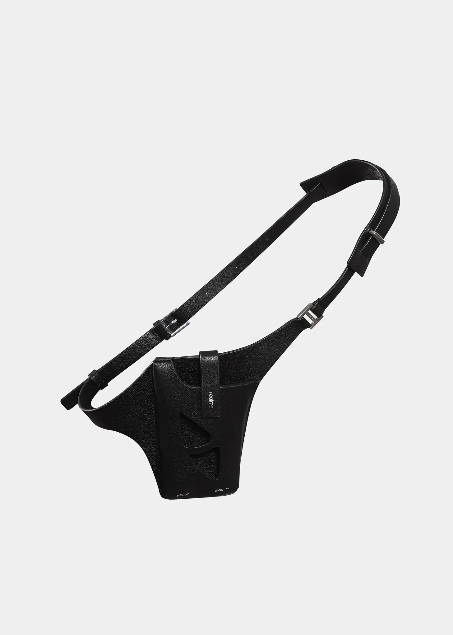 BLACK LEATHER PHONE HOLDER HARNESS - Image 5