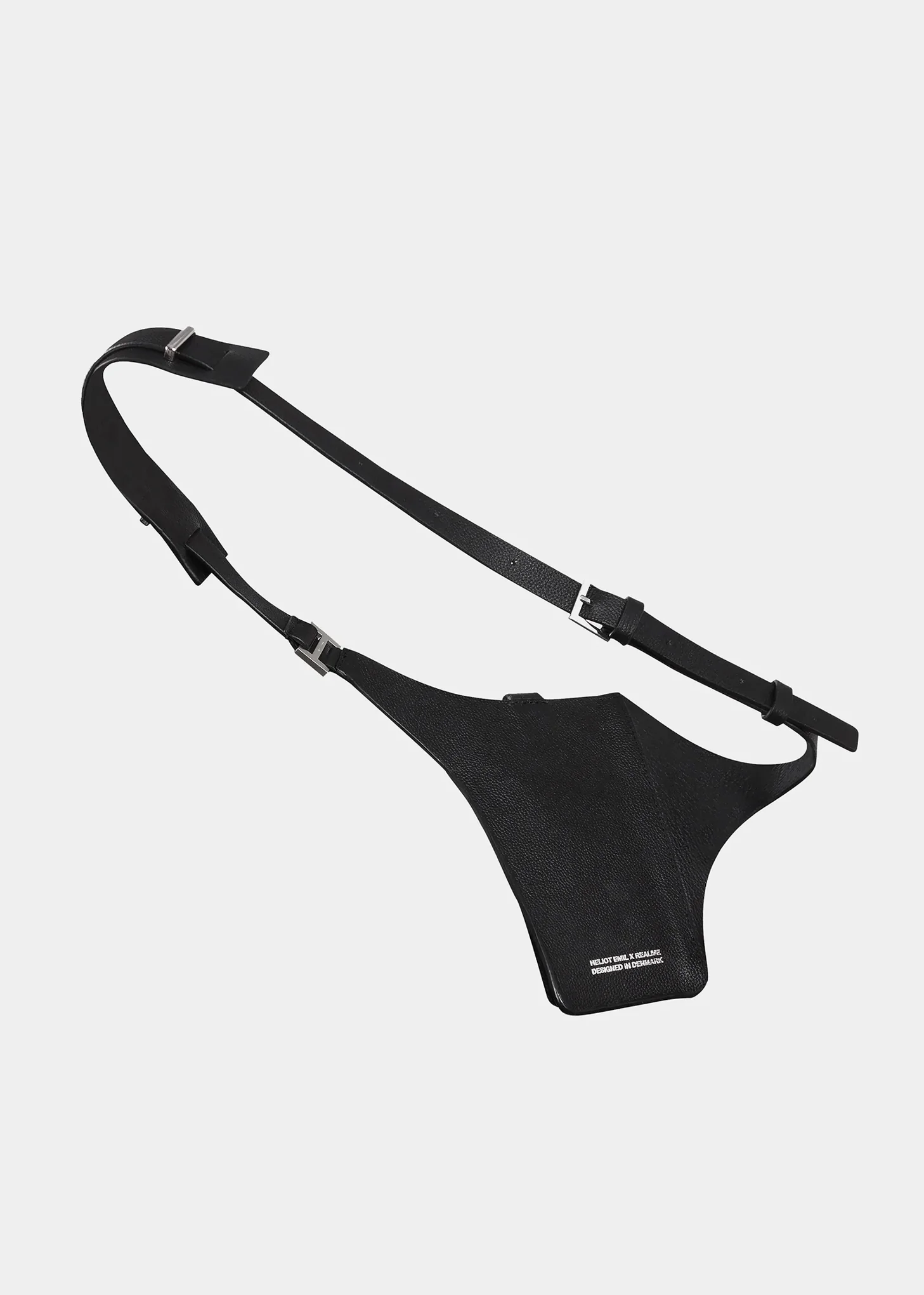BLACK LEATHER PHONE HOLDER HARNESS - Image 6