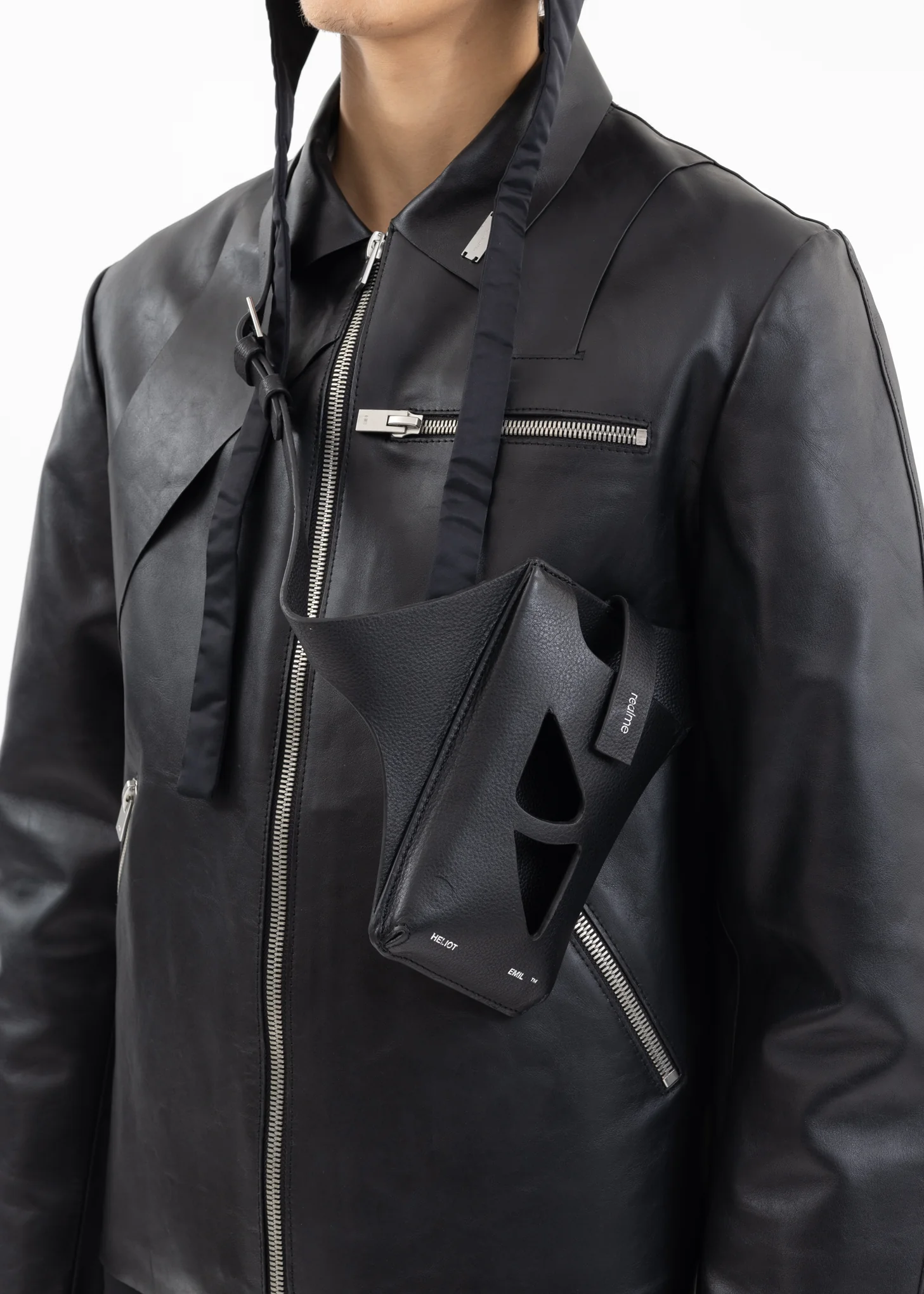 BLACK LEATHER PHONE HOLDER HARNESS - Image 7