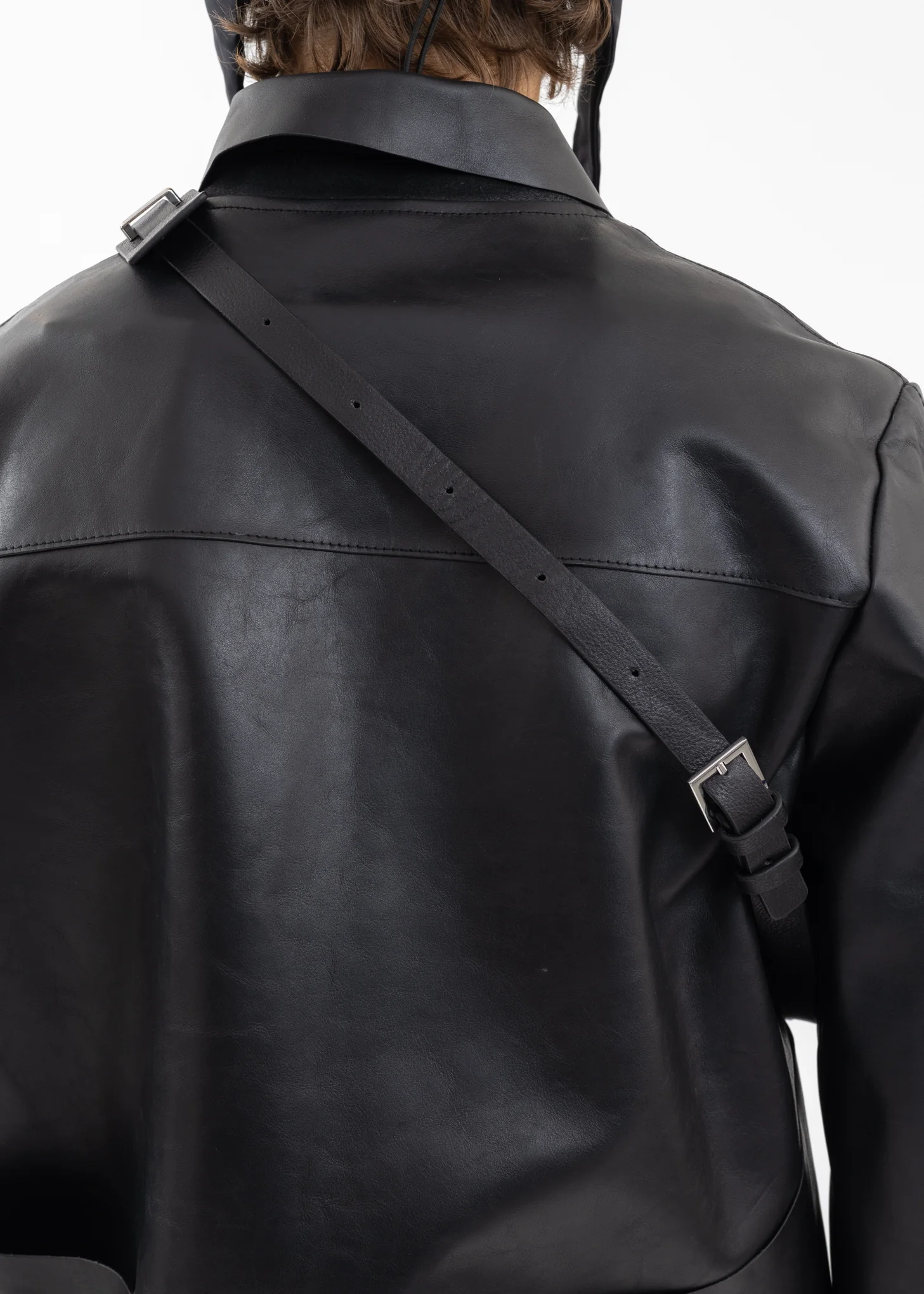 BLACK LEATHER PHONE HOLDER HARNESS - Image 8