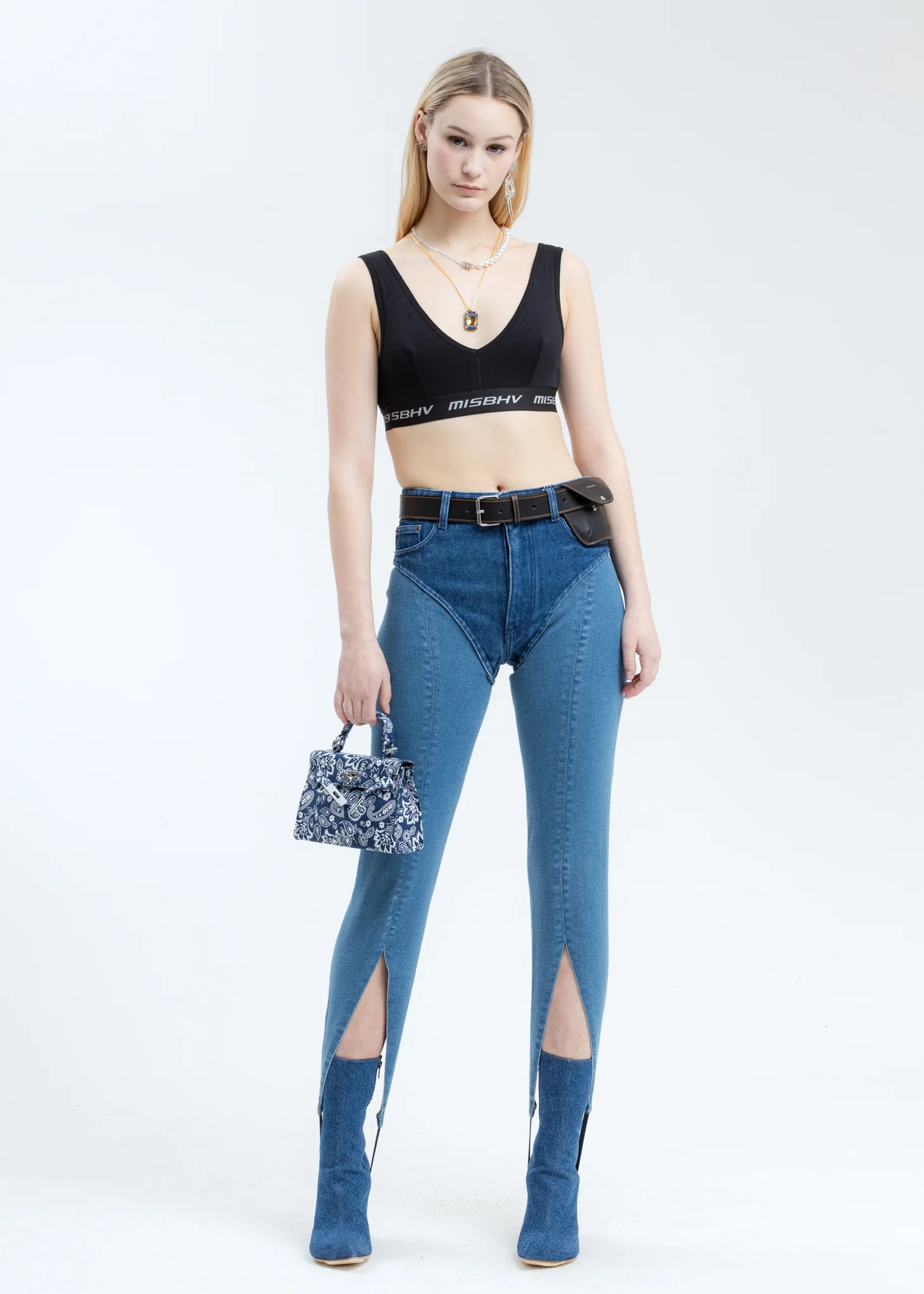 Black Leather Pocket Belt - Image 4