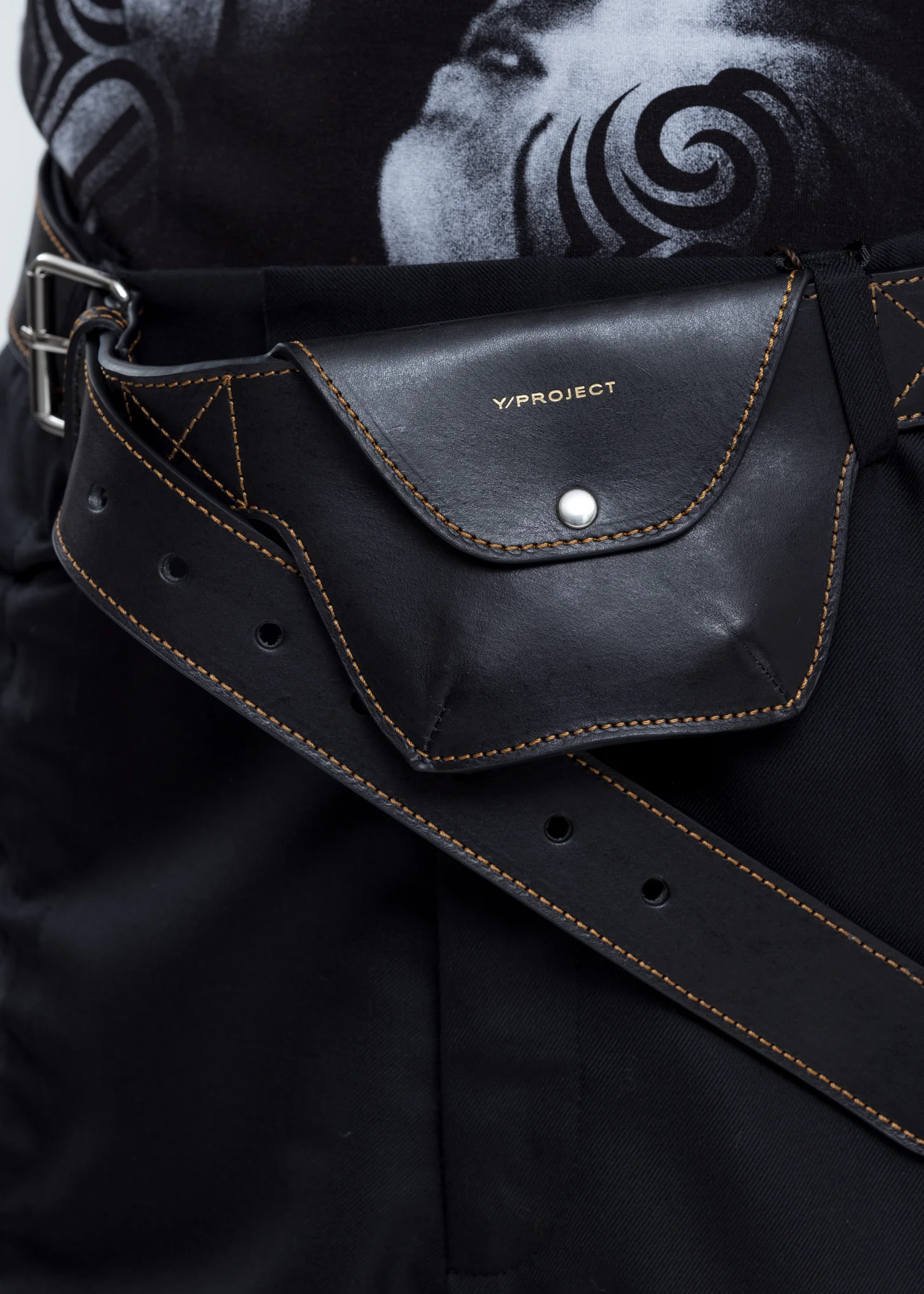 Black Leather Pocket Belt - Image 4
