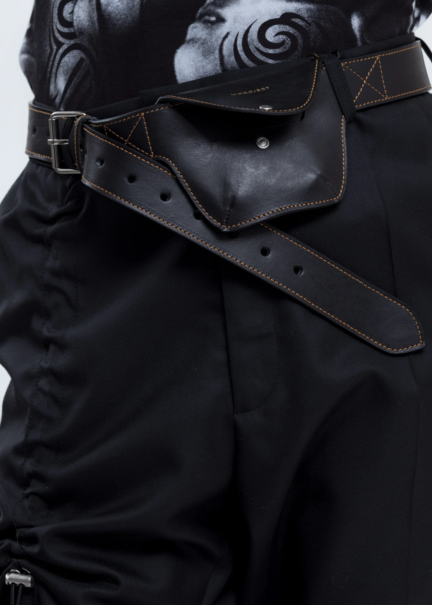 Black Leather Pocket Belt - Image 5